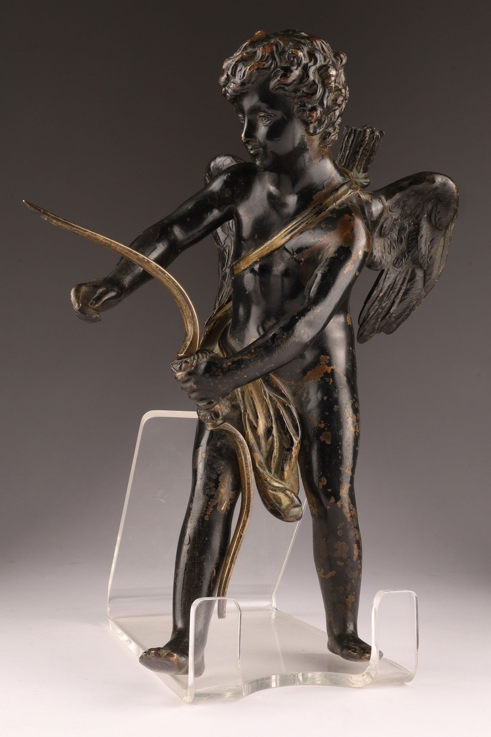 19th C Continental Cold Painted Bronze Cherub Figure (1 of 8)