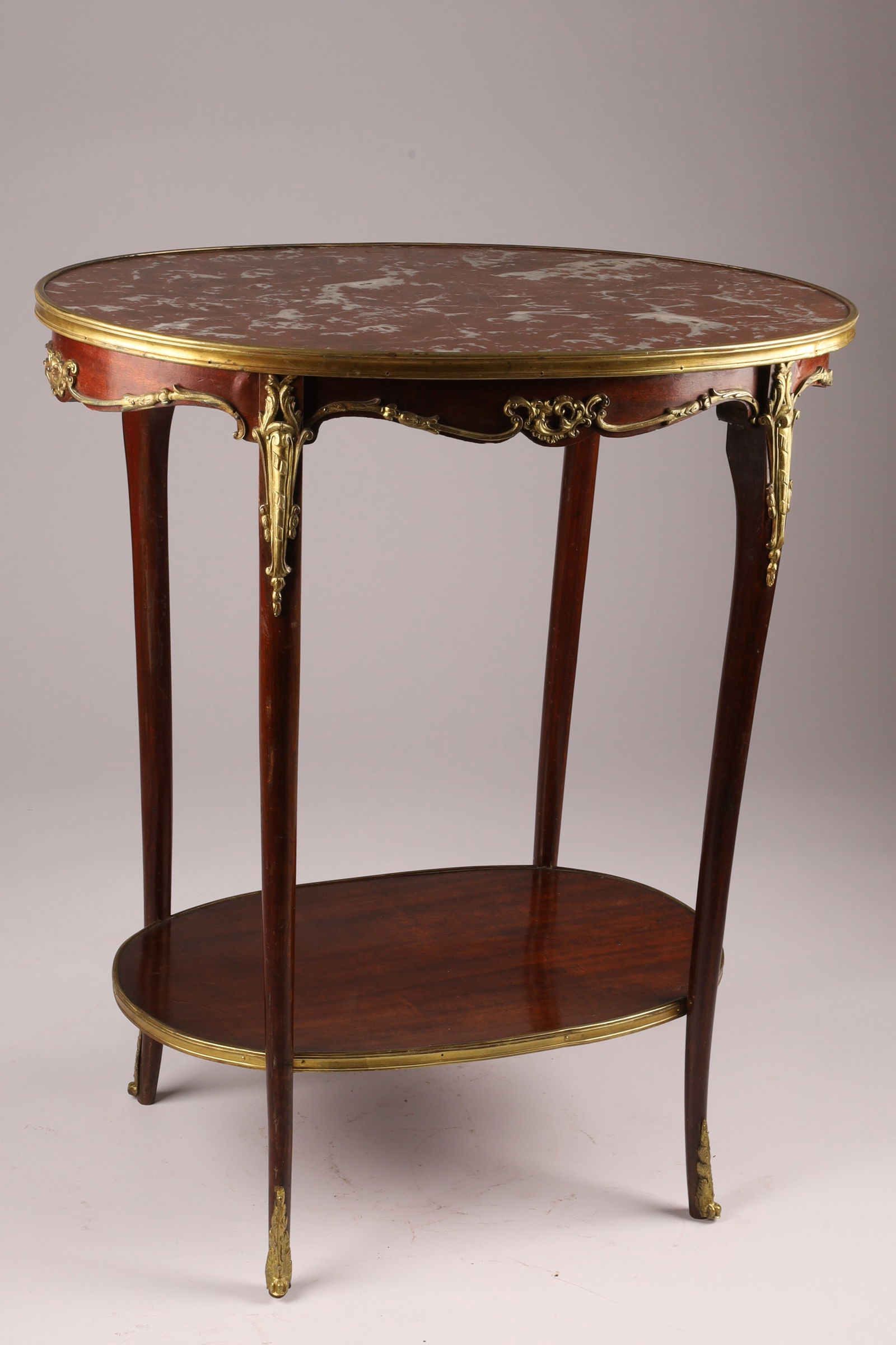 19th C French Two Tier Marble and Ormolu Occasional Table Manner Francois Linke (1 of 5)