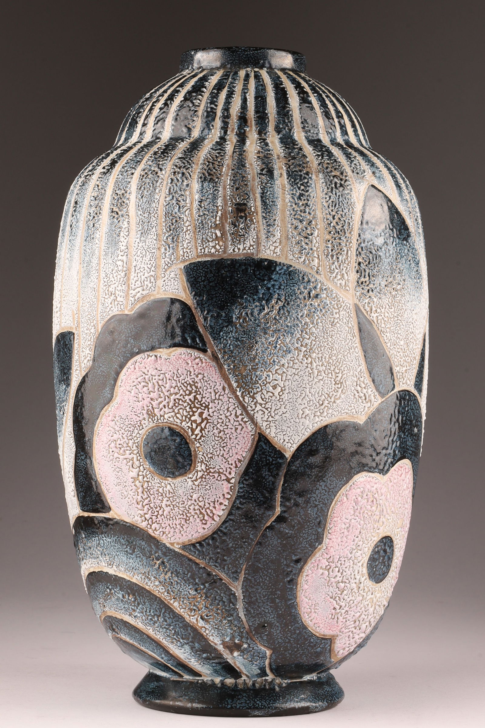 French Art Deco Ceramic Vase / Lamp Base c.1920s with old label (1 of 7)