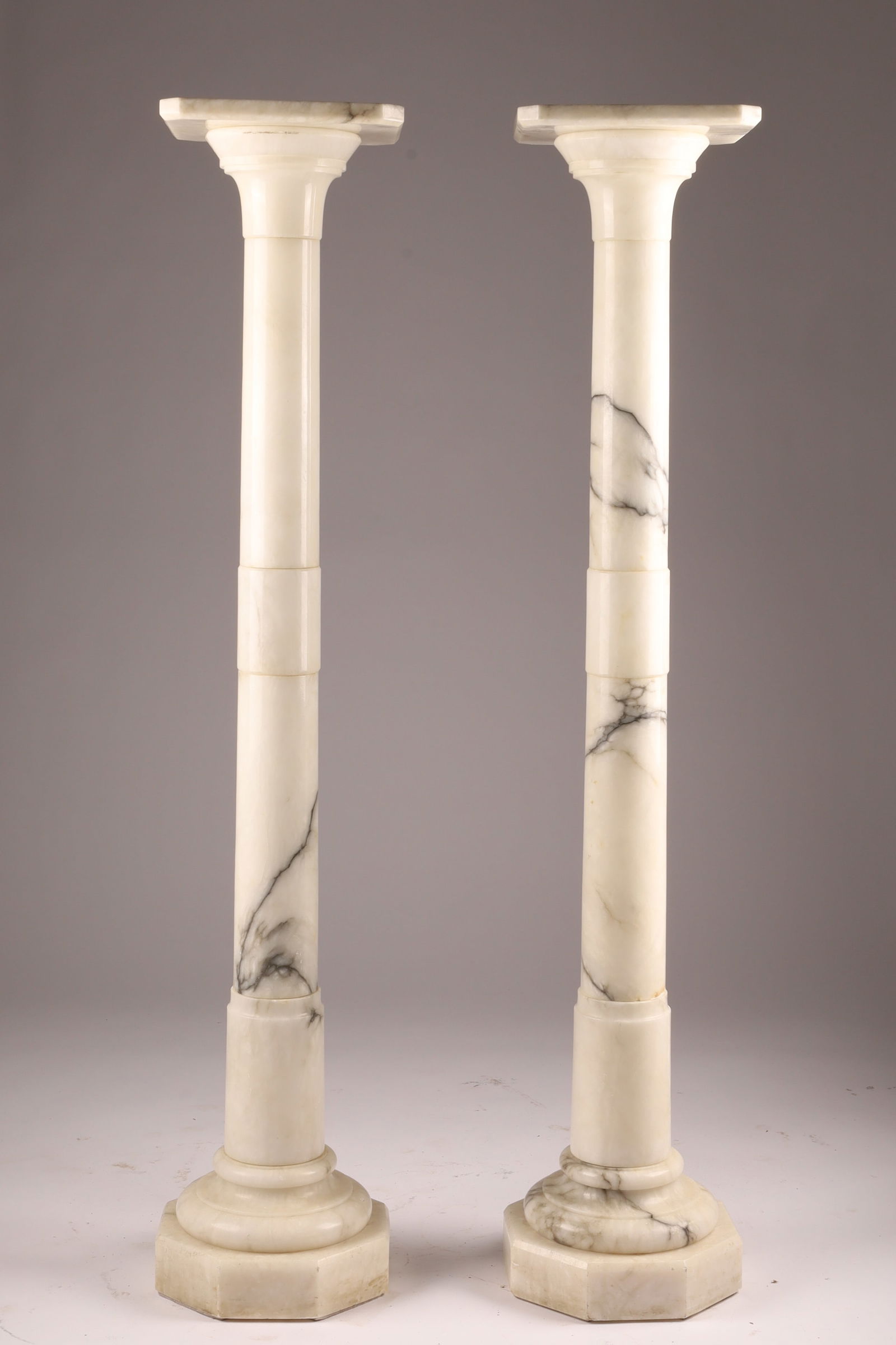 Pair of Art Deco Marble Floor Columns from a Quebec Church (1 of 5)