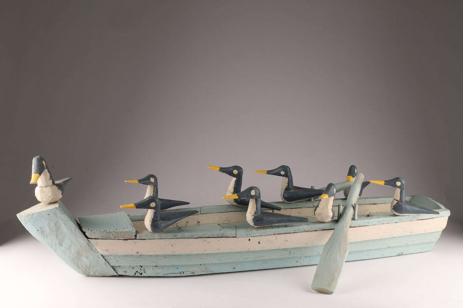 Nova Scotia Folk Art Boat with Seagulls / "Decoy Rig" (1 of 7)