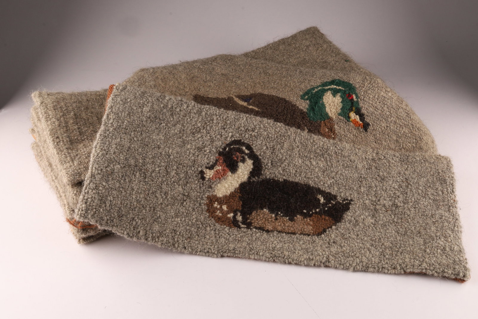 Set of Nova Scotia Hooked Rugs of Ducks C. 1950s (1 of 7)