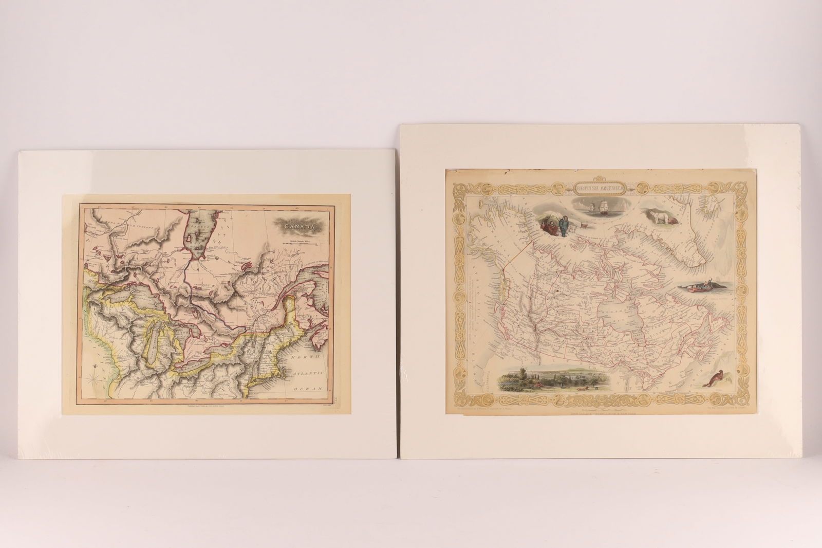 Lot of 2 Antique Maps of Canada (1 of 7)