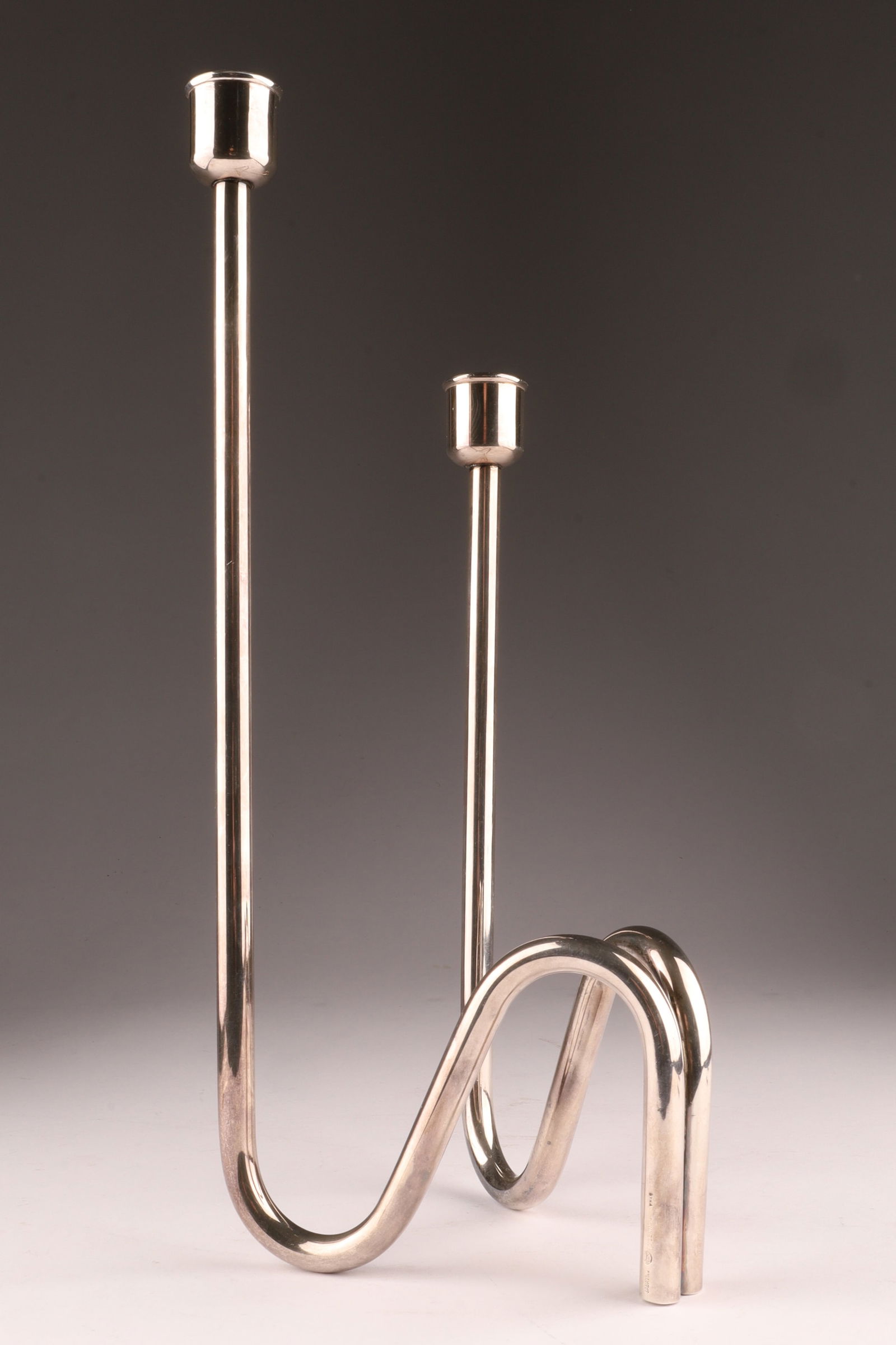 Lino Sabattini Modernist Chrome Candlestick (1 of 5)