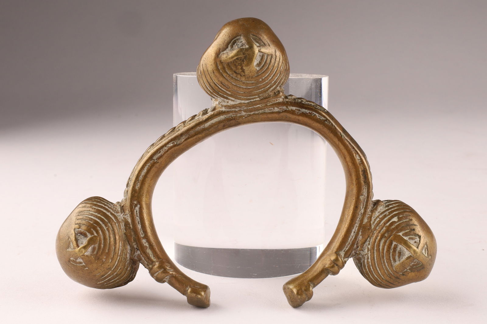African Senufo Bronze Bell Cuff Bracelet (1 of 5)