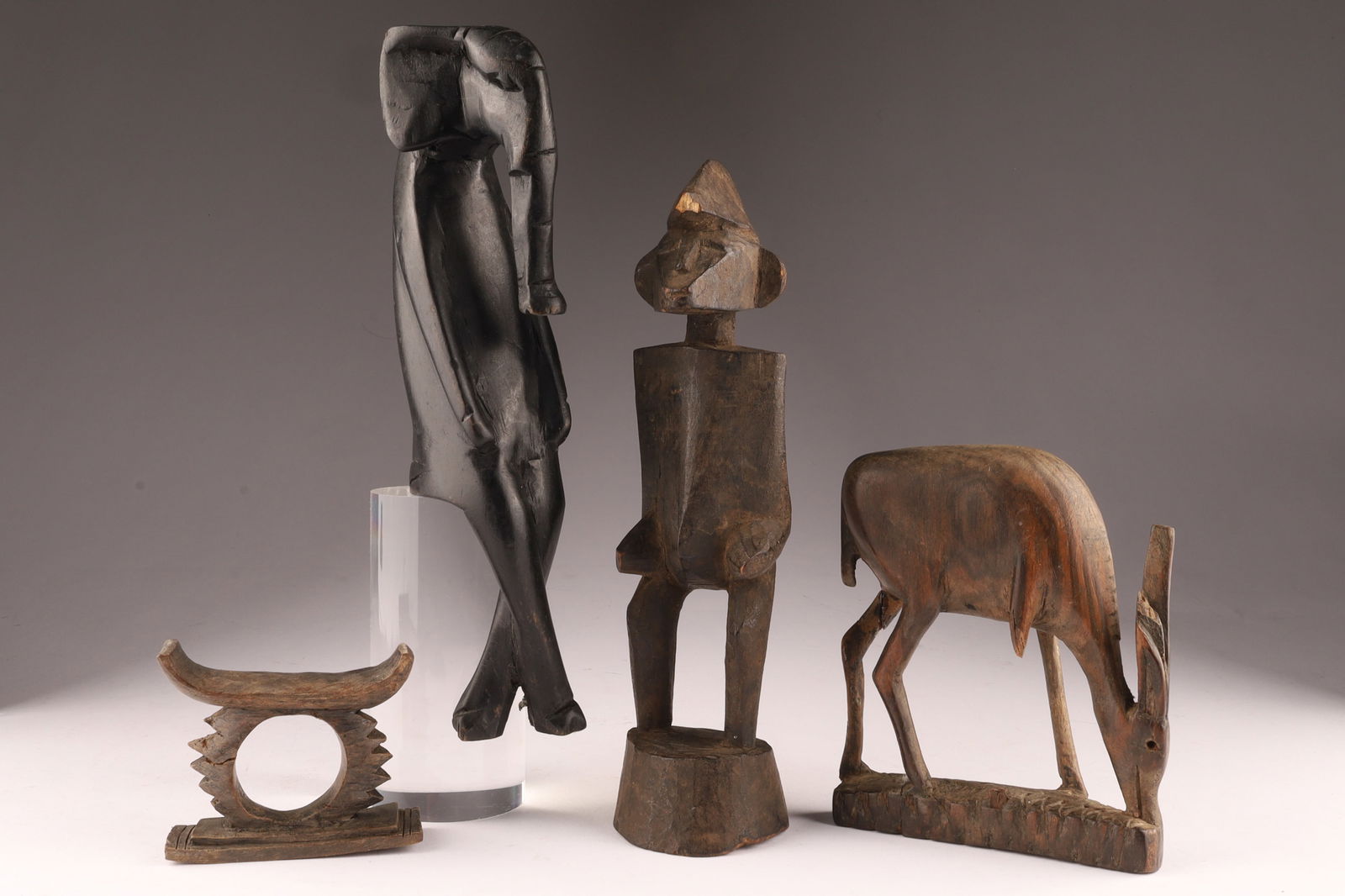 Lot of African Carved Figural Objects (1 of 5)