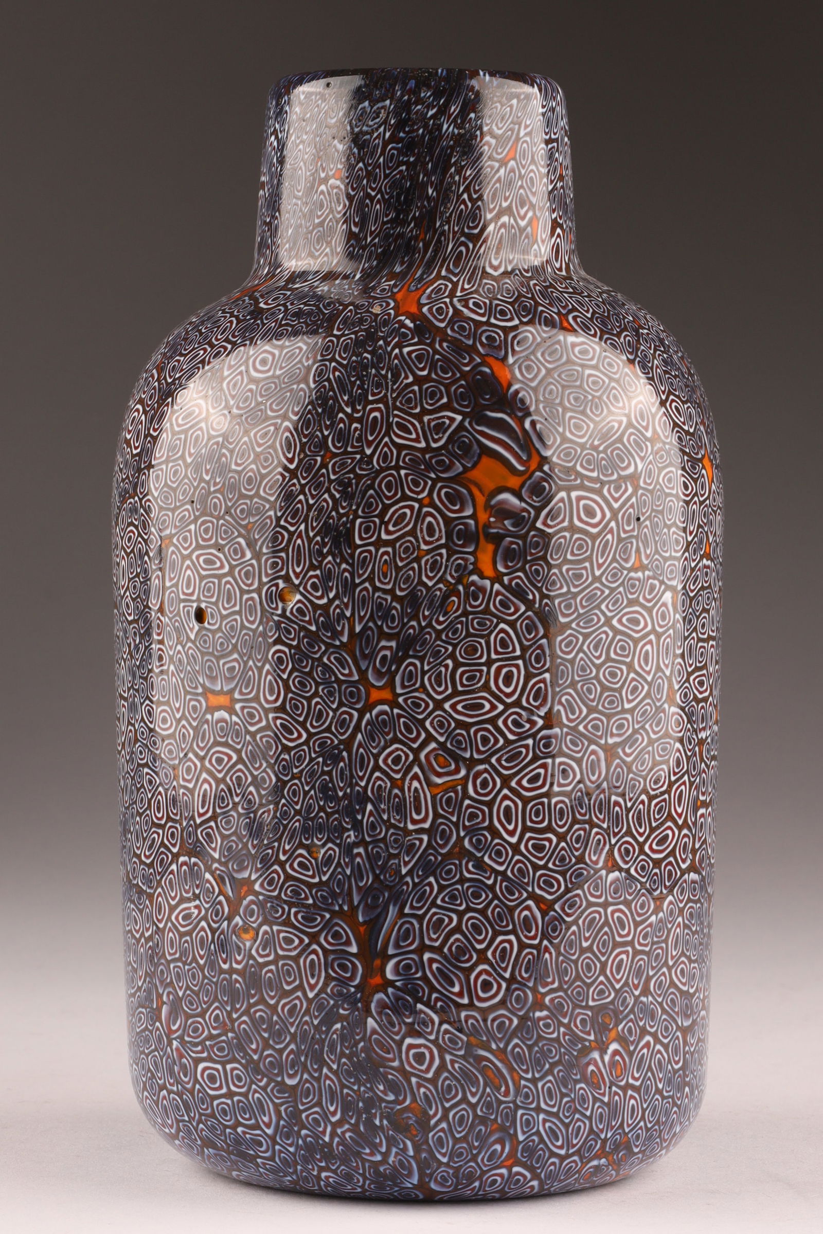 VITTORIO FERRO Murano Murrines Speckled Cylinder Vase (1 of 7)