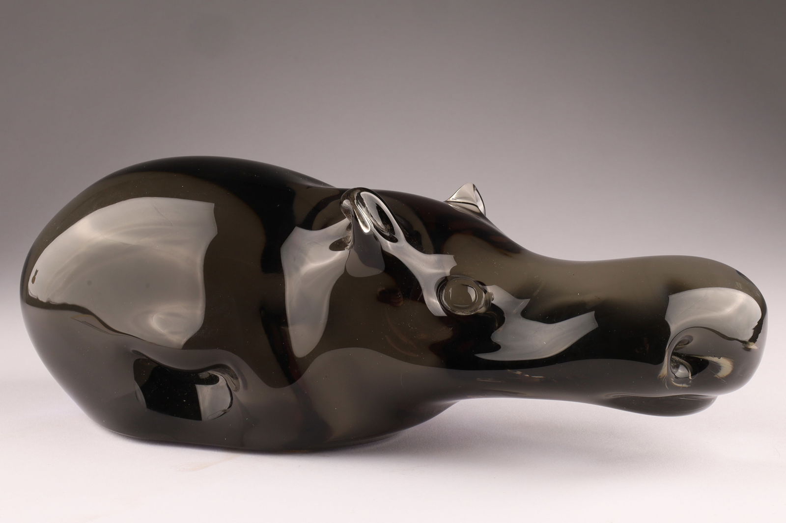 LIVIO SEGUSO Murano Art Glass Hippopotamus Figurine (1 of 6)