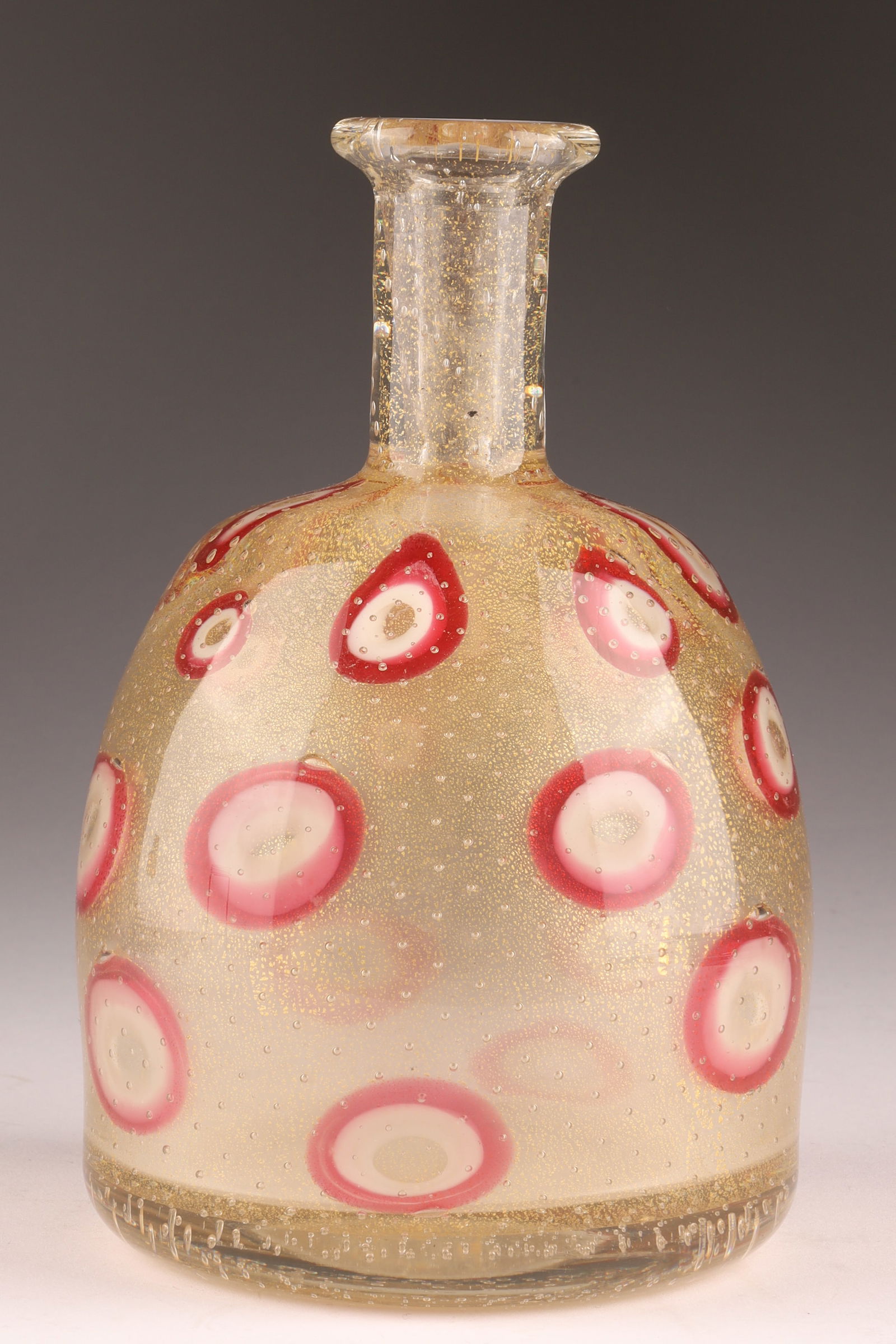 A.VE.M. ALDO NASON Murano Murrine Art Glass Vase, Pink (1 of 6)