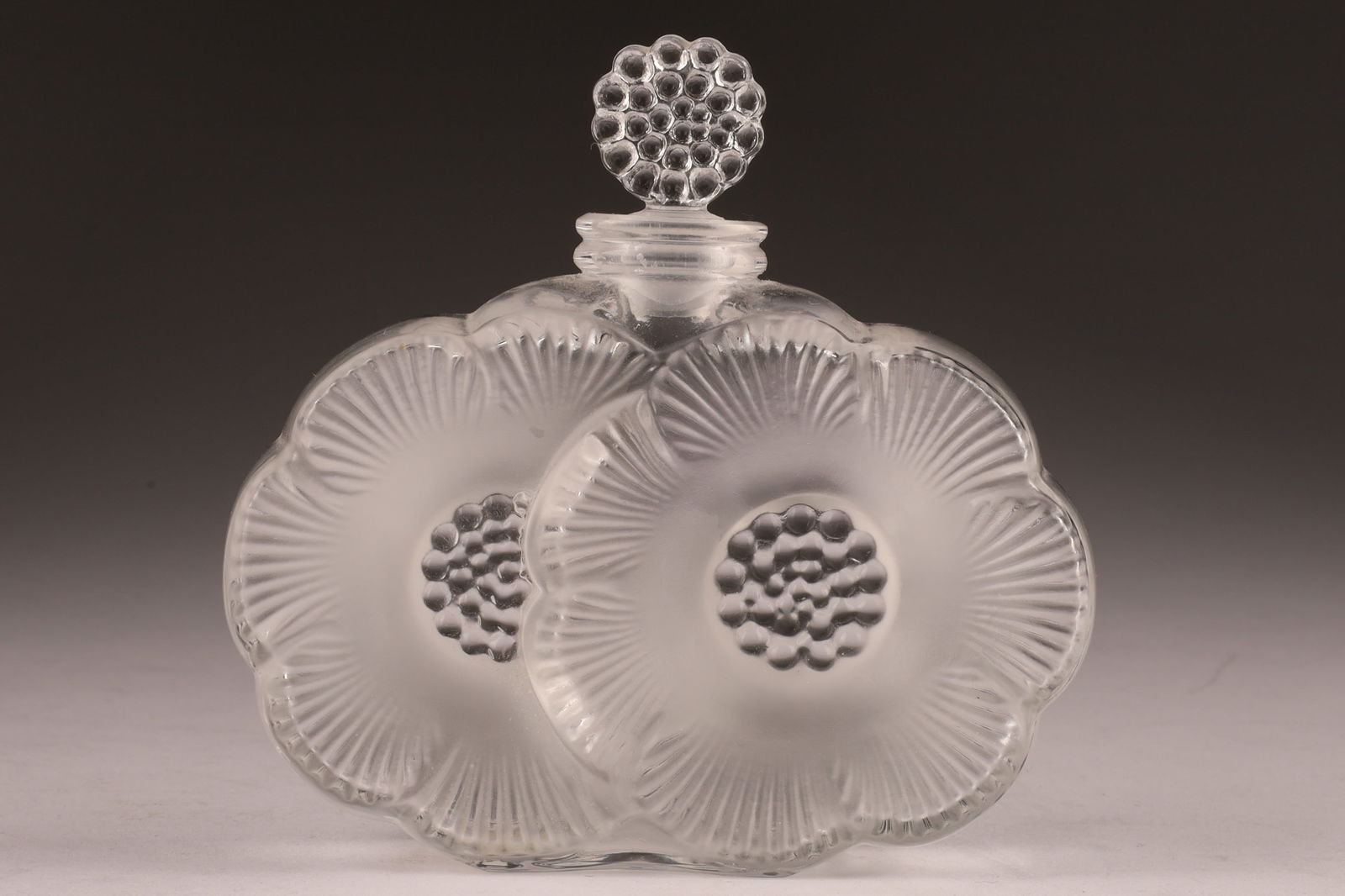 Signed Lalique France Deux Fleurs Perfume Bottle (1 of 6)