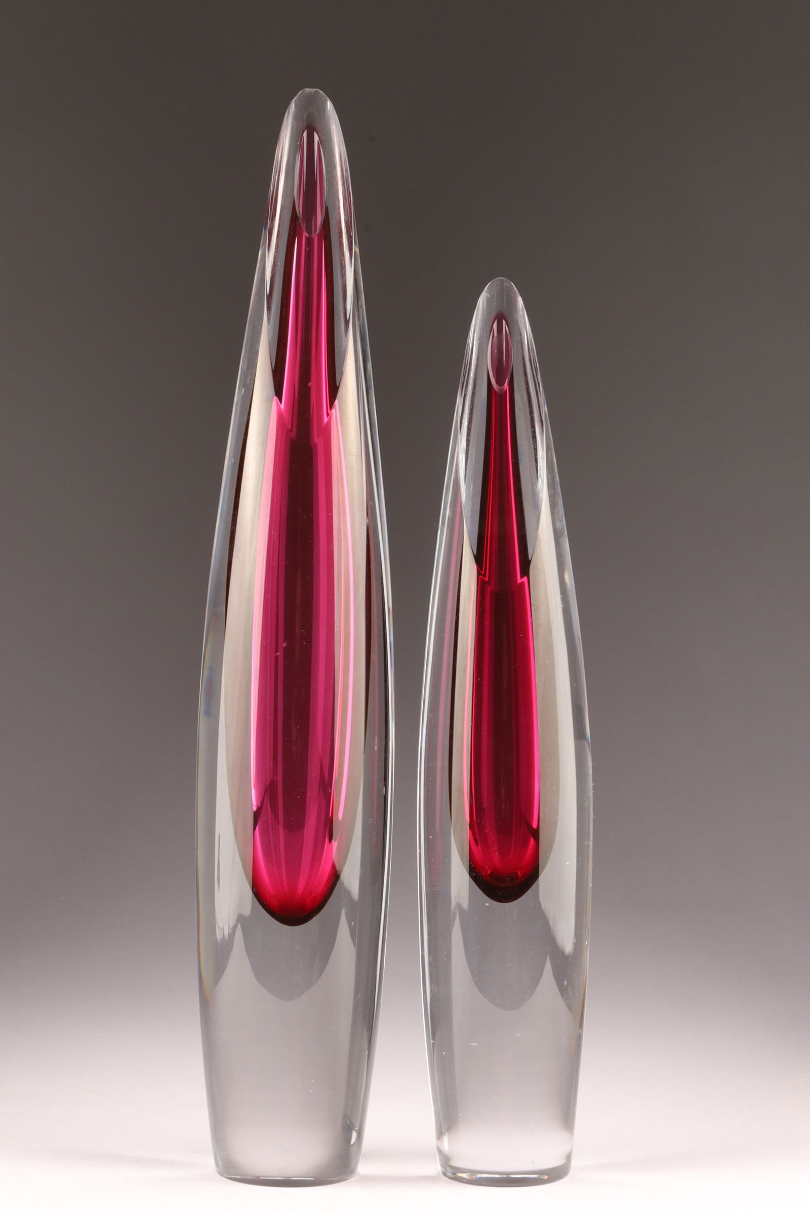 Pair of HOYA Japan Crystal Vases by Toshio Sugasawa Signed (1 of 7)