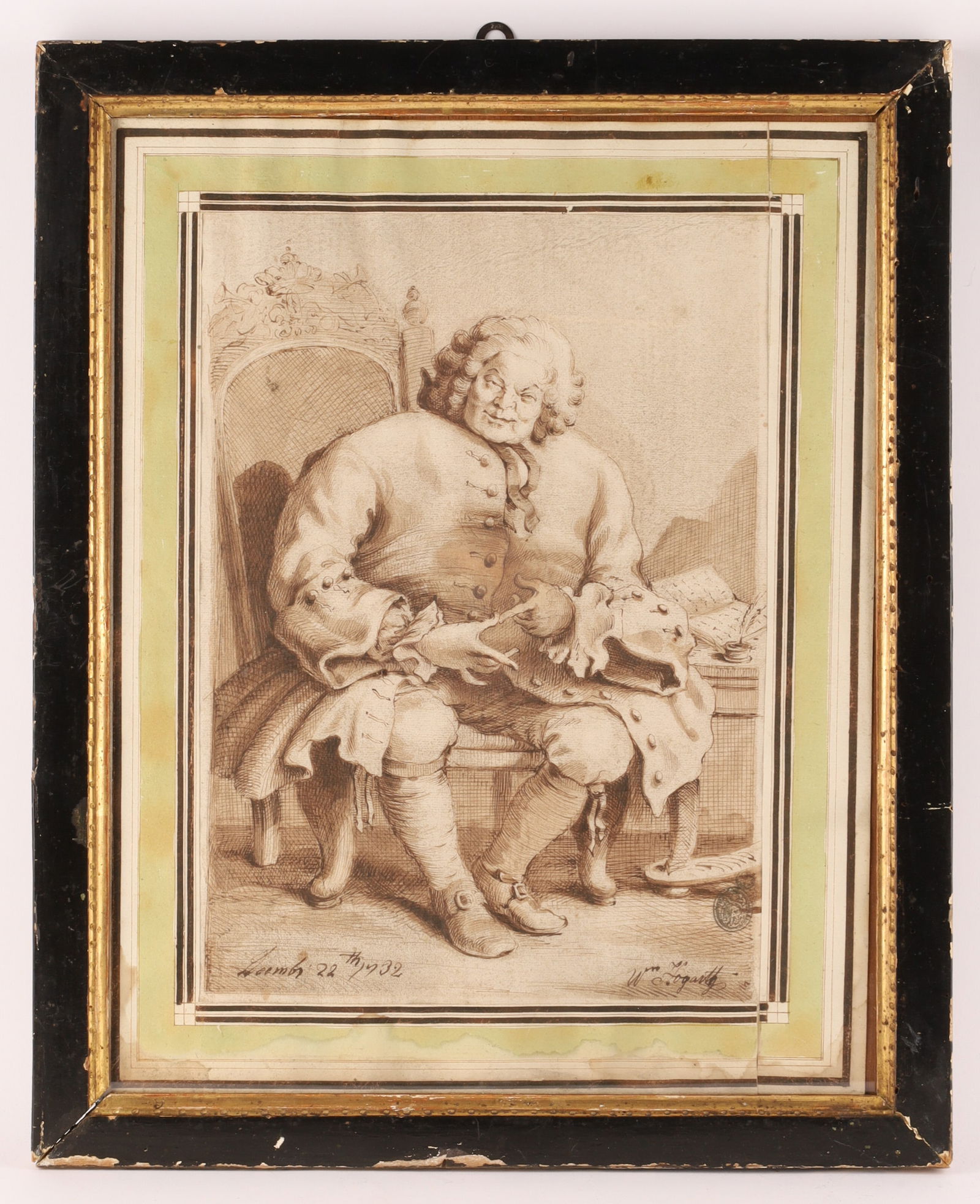 After William Hogarth, Drawing Portrait of Baron Simon Fraser, 11th Lord Lovat (1 of 9)