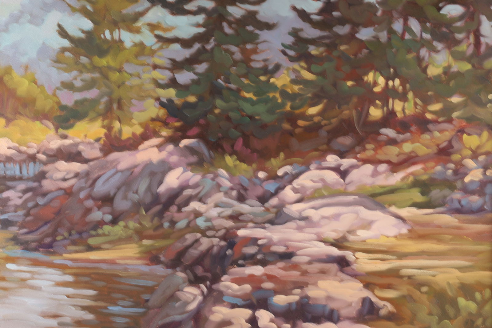 Michel Leroux (Canadian, 1950-) Oil on Canvas Impressionist Spring Landscape (1 of 8)