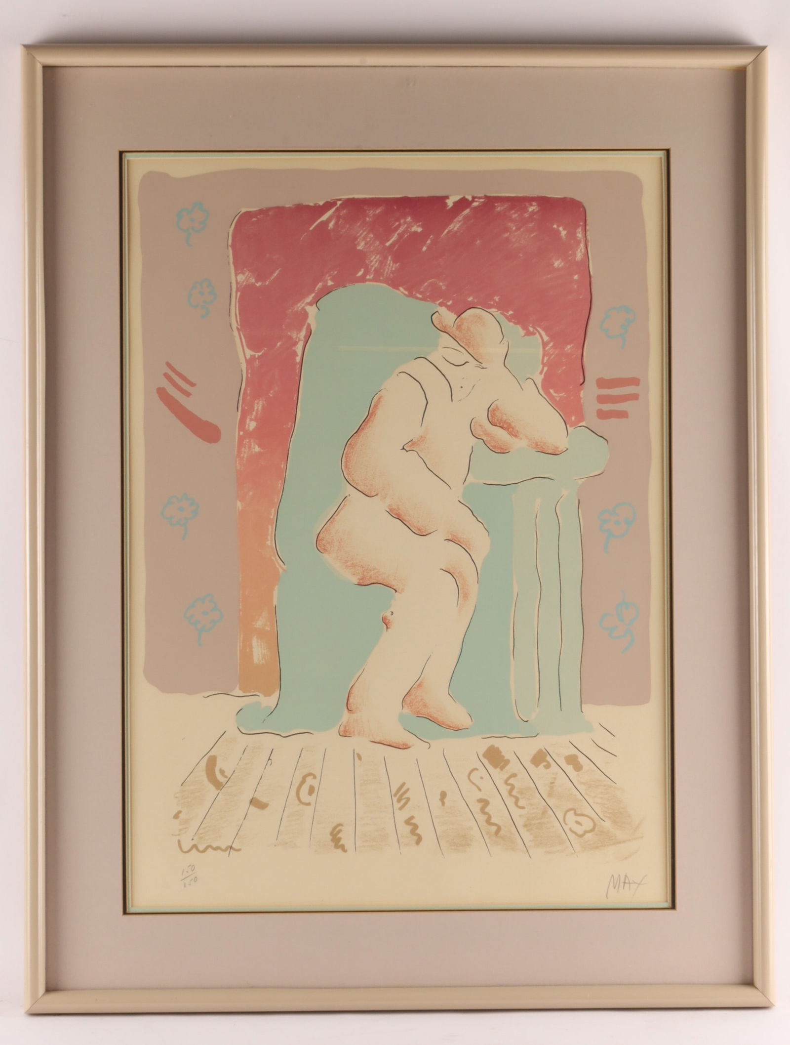 Peter Max (American, b. 1937) Neo-Expressionist Serigraph Man in Chair (1 of 6)