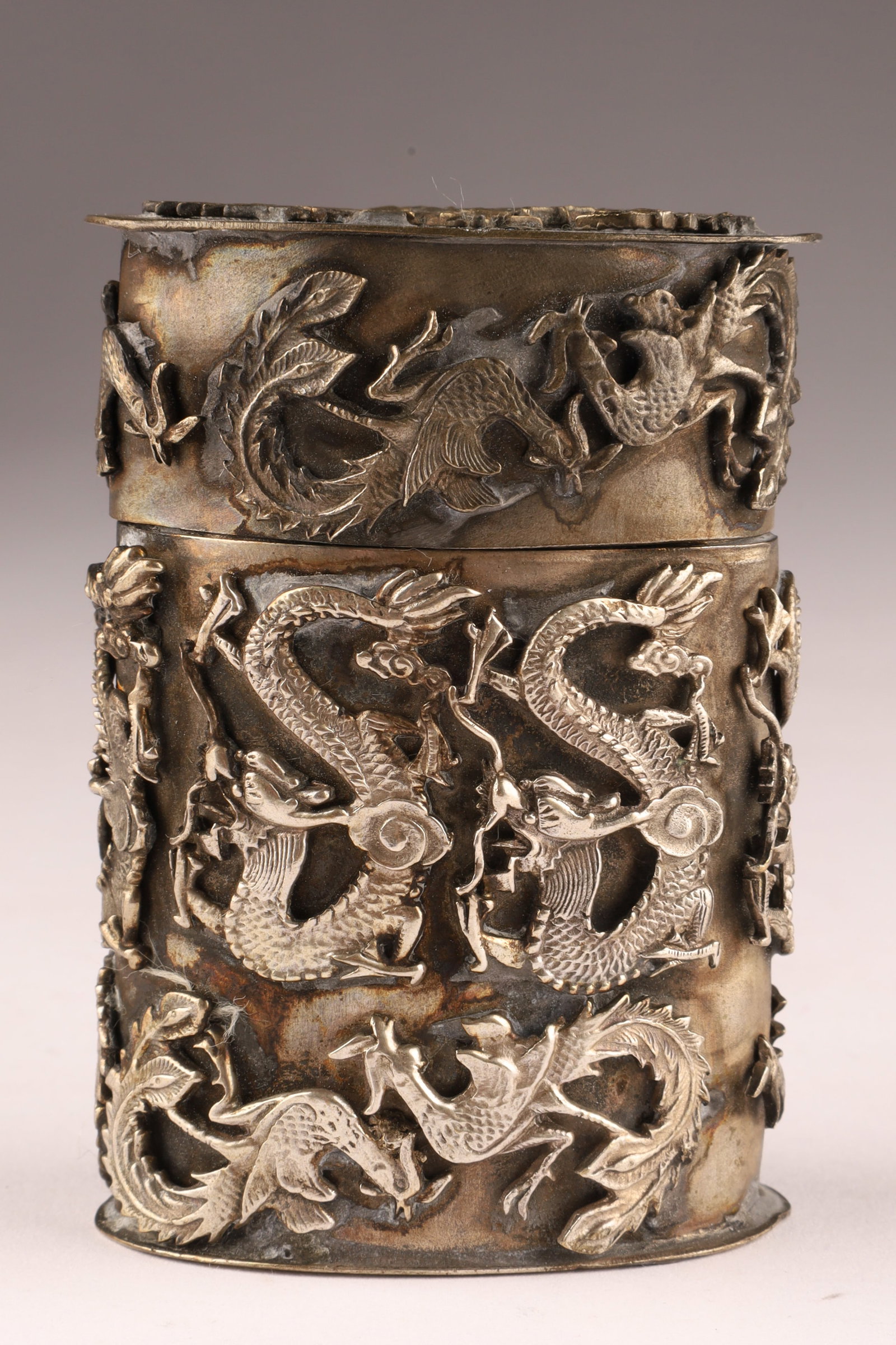 Antique Chinese Silver Dragon Box (1 of 6)