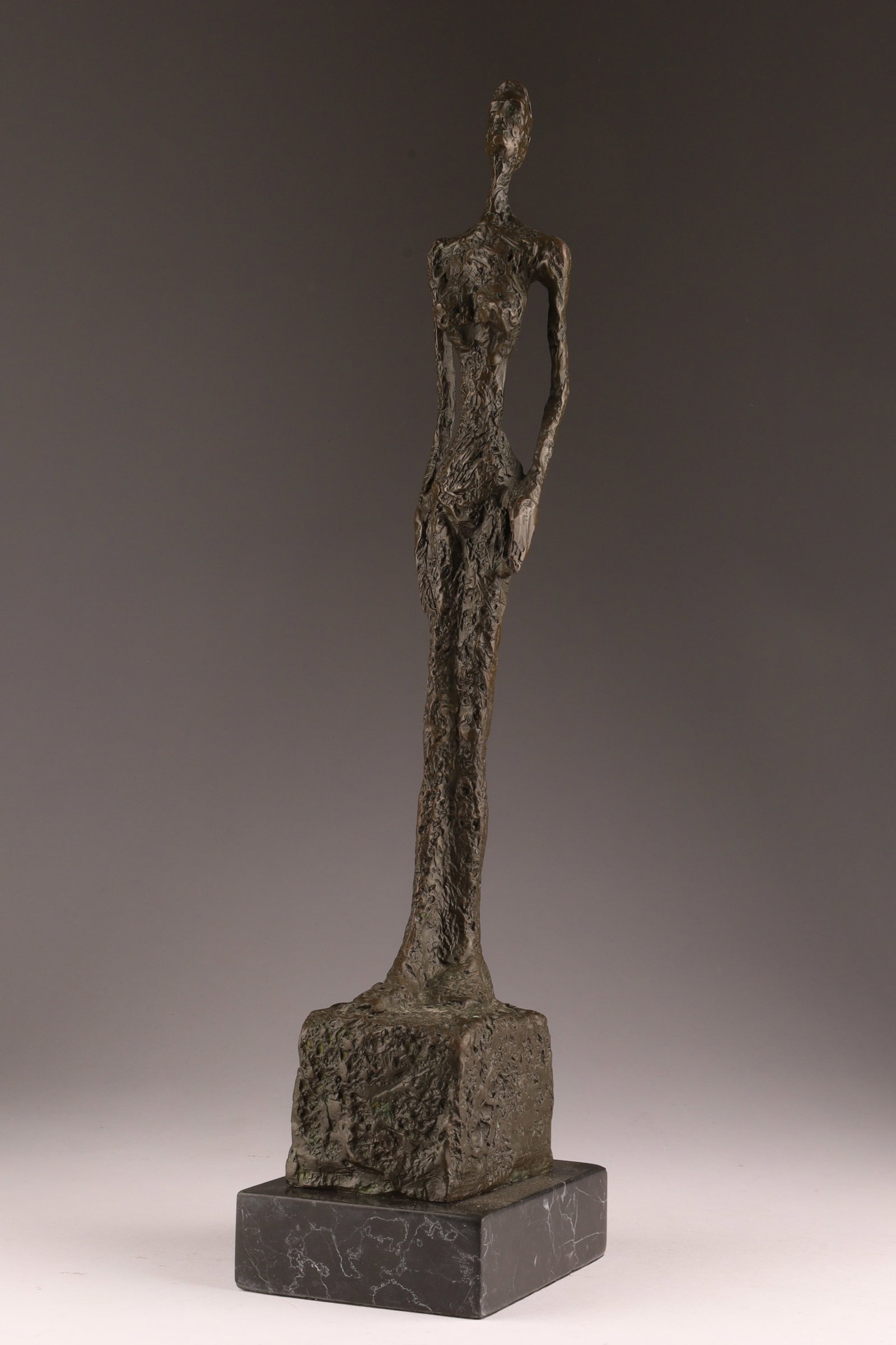 After Giacometti Modern Art Abstract Standing Female Bronze Sculpture (1 of 9)