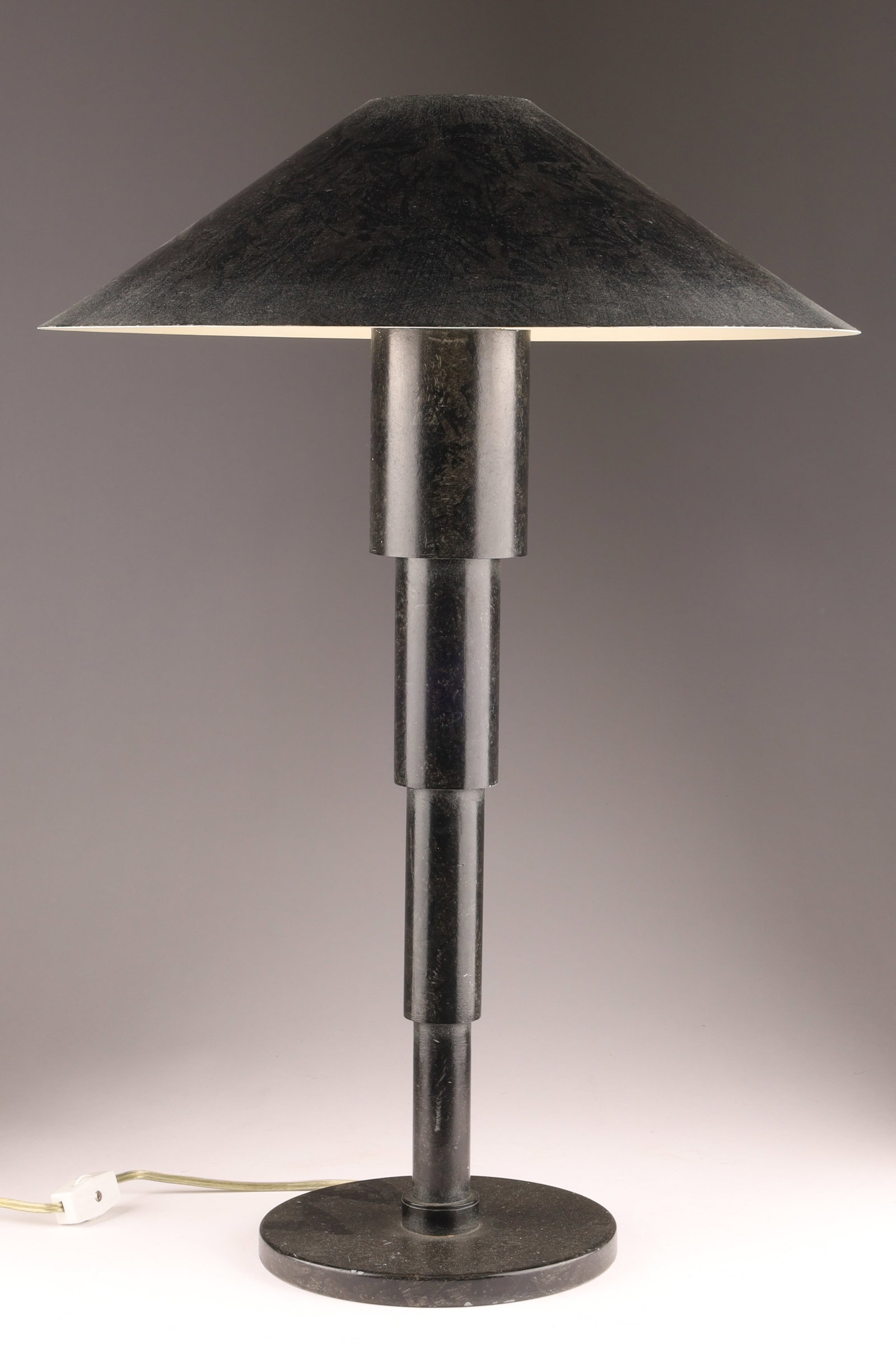 1980s Post Modernist Memphis Black Metal Table Lamp (1 of 6)