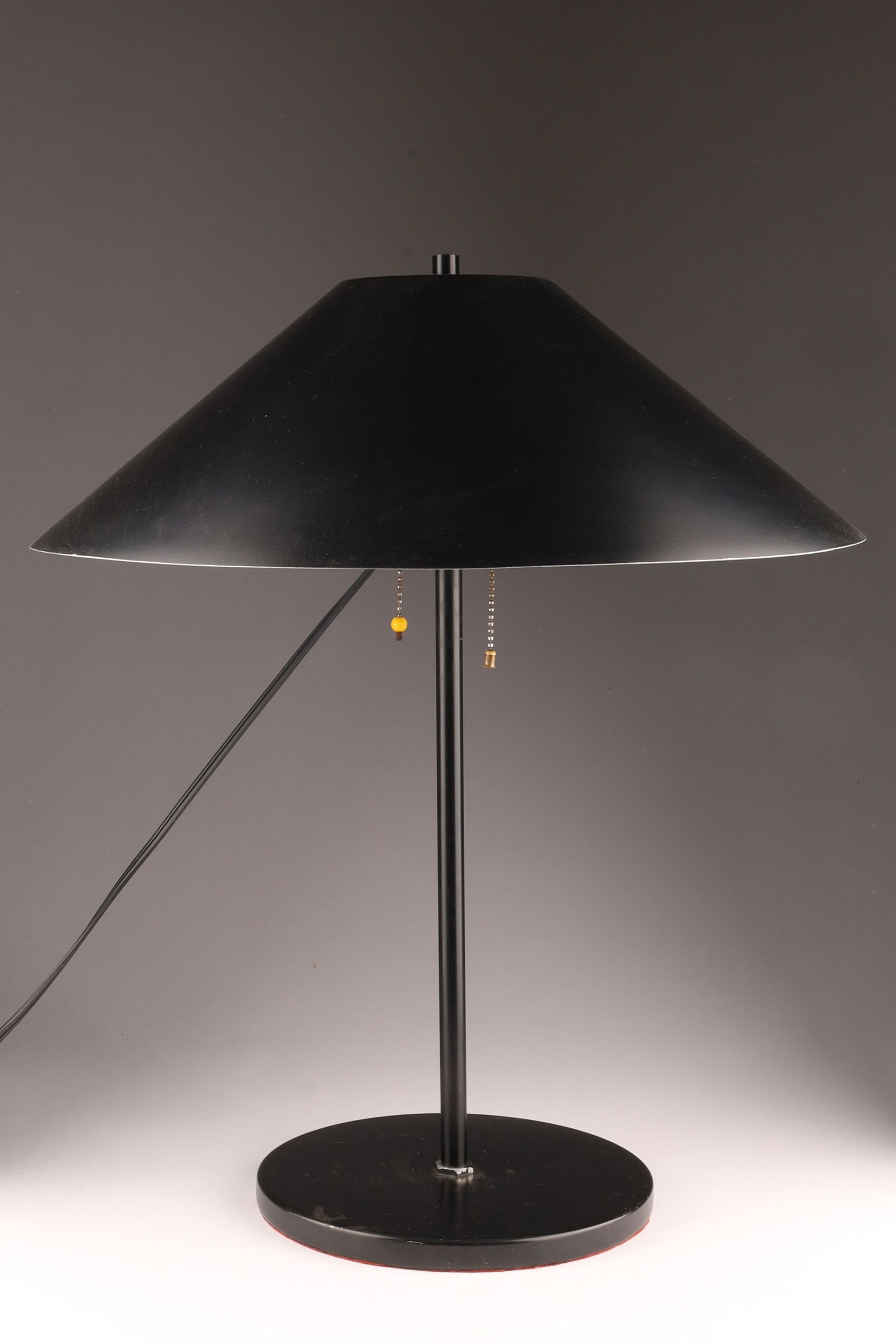 MCM 1970s E.S. Horn Aalestrup Denmark Black Metal Table Lamp (1 of 5)
