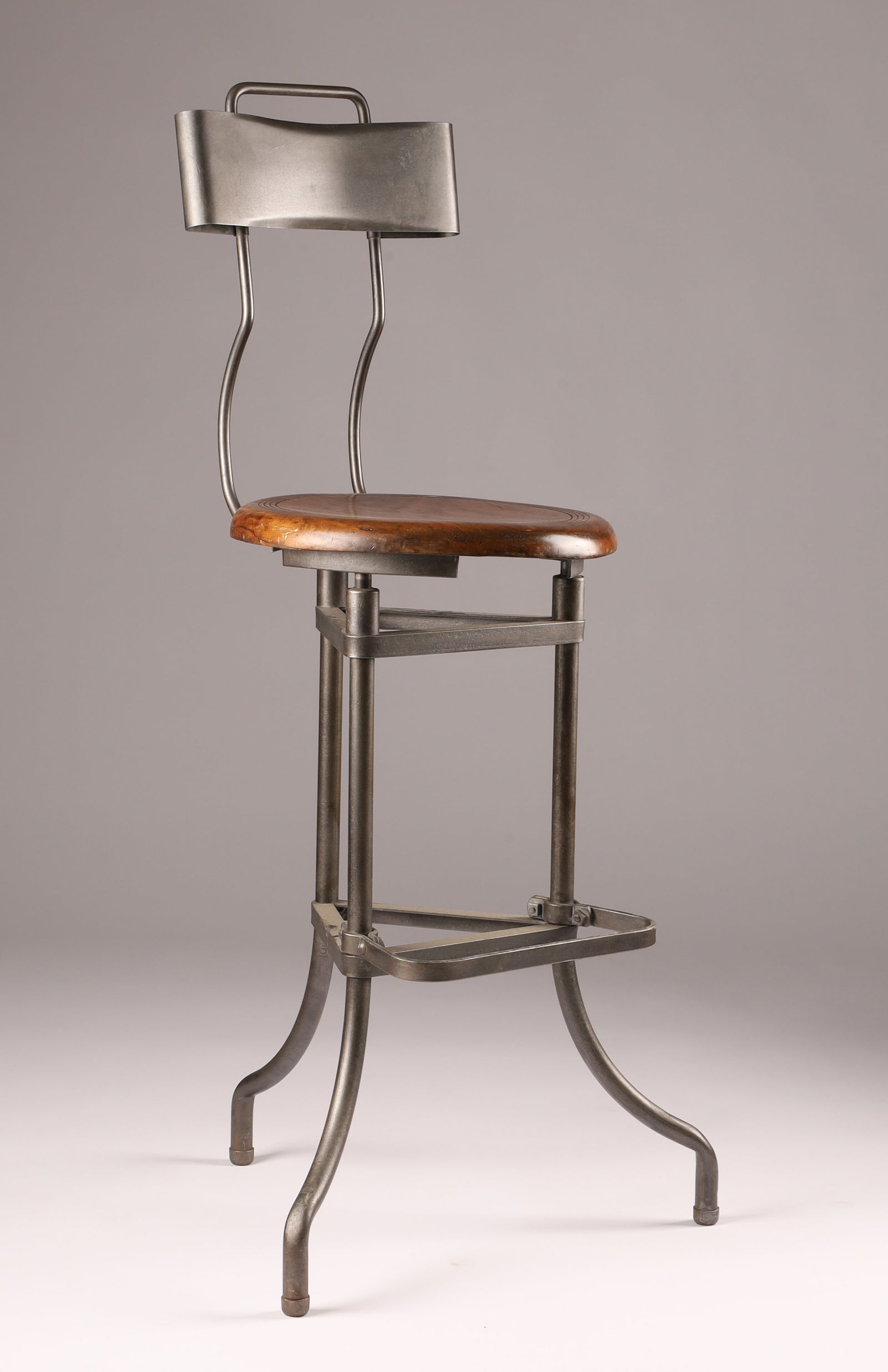 Rare 1920s Industrial Drafting Stool by Eugene Dietzgen (1 of 5)