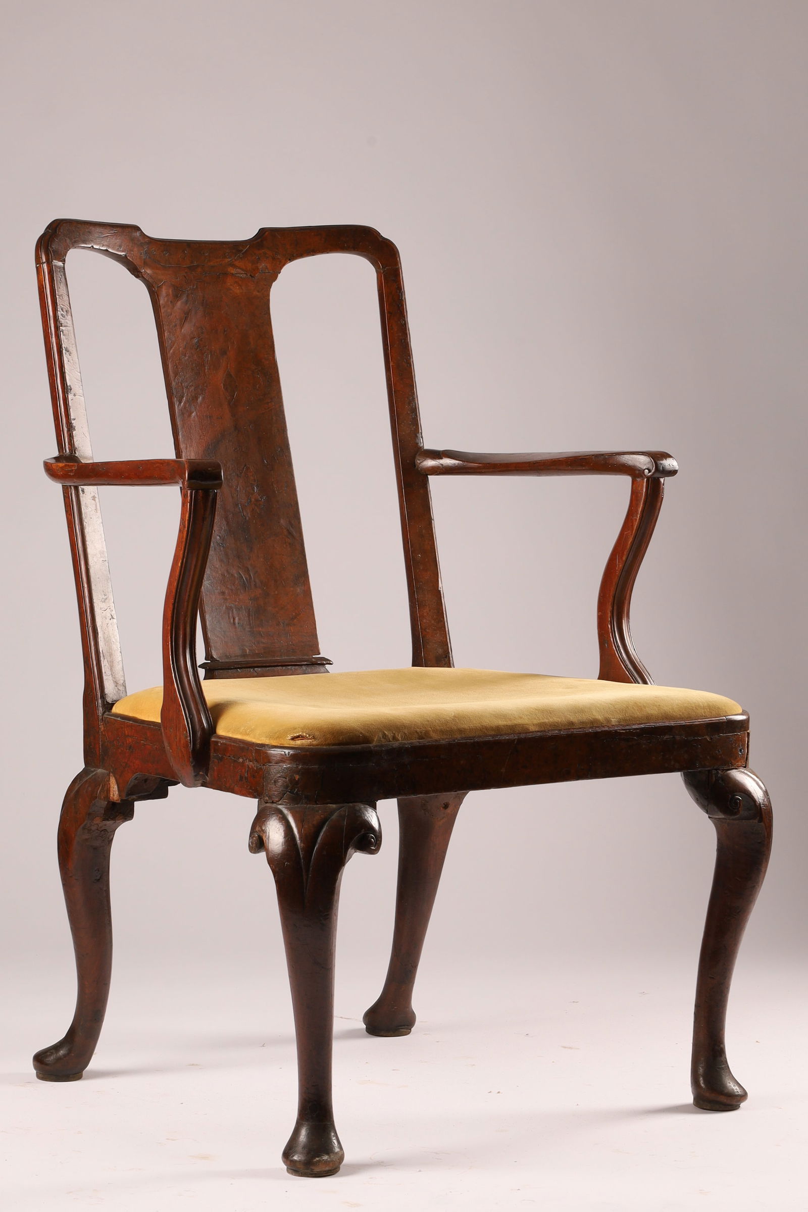 George II Burr Walnut and Mahogany Arm Chair (1 of 15)