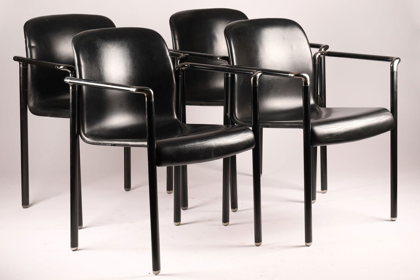 Set of 4 Vintage Mid Century Herman Miller Armchairs Model EL101 (1 of 12)