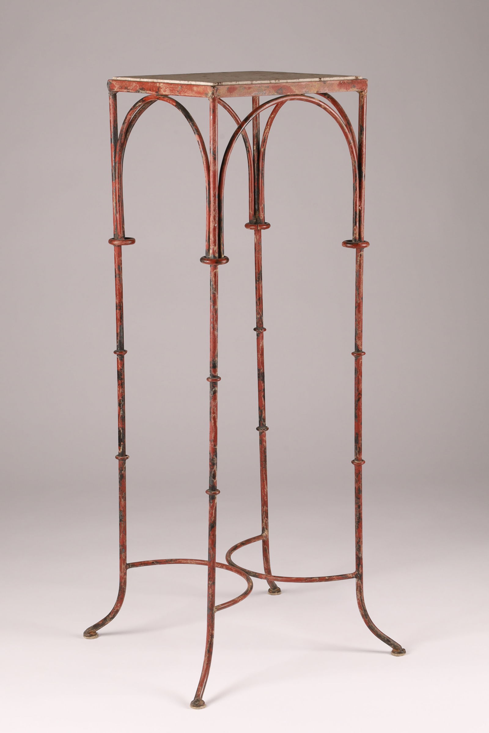 Late 19th / Early 20th C French Wrought Iron Garden Pedestal Plant Stand (1 of 7)