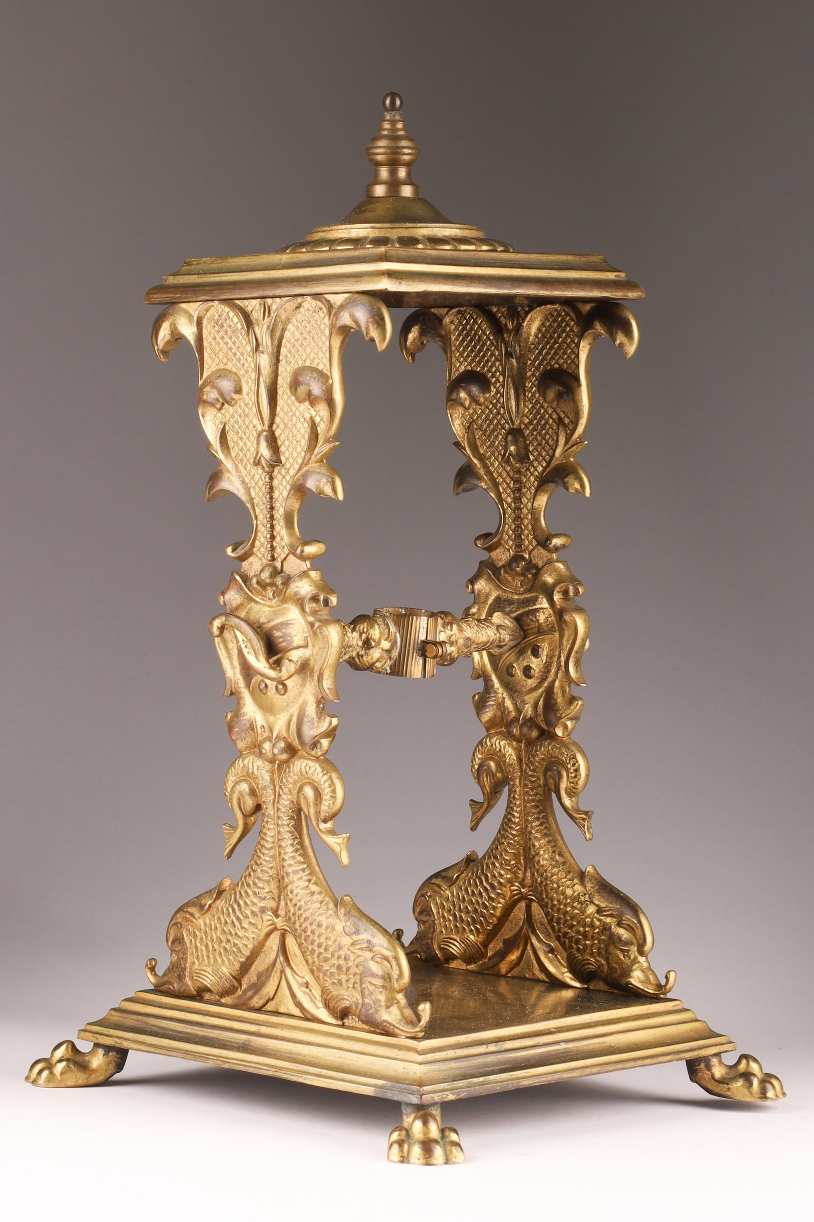 Antique Ecclesiastical Gilt Bronze Hourglass or Candlestick Holder (1 of 6)
