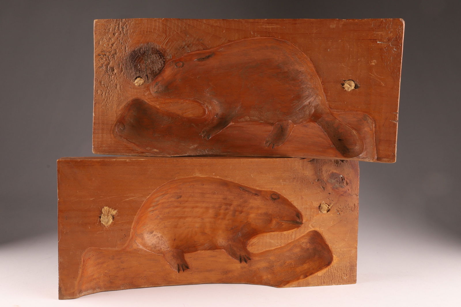 Canadian Folk Art Carved Wood Beaver Sugar Mould (1 of 5)