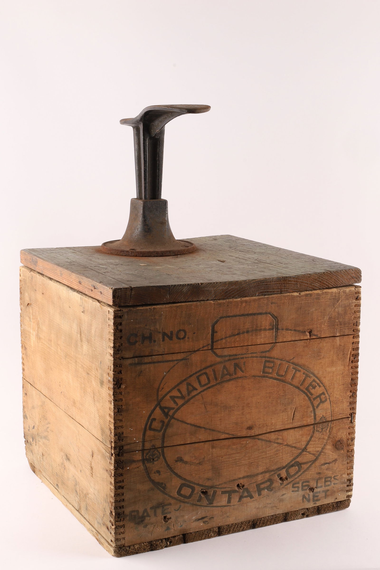 Canadian Cobbler’s Shoeshine Box Converted from Butter Crate, Early 20th c. (1 of 6)