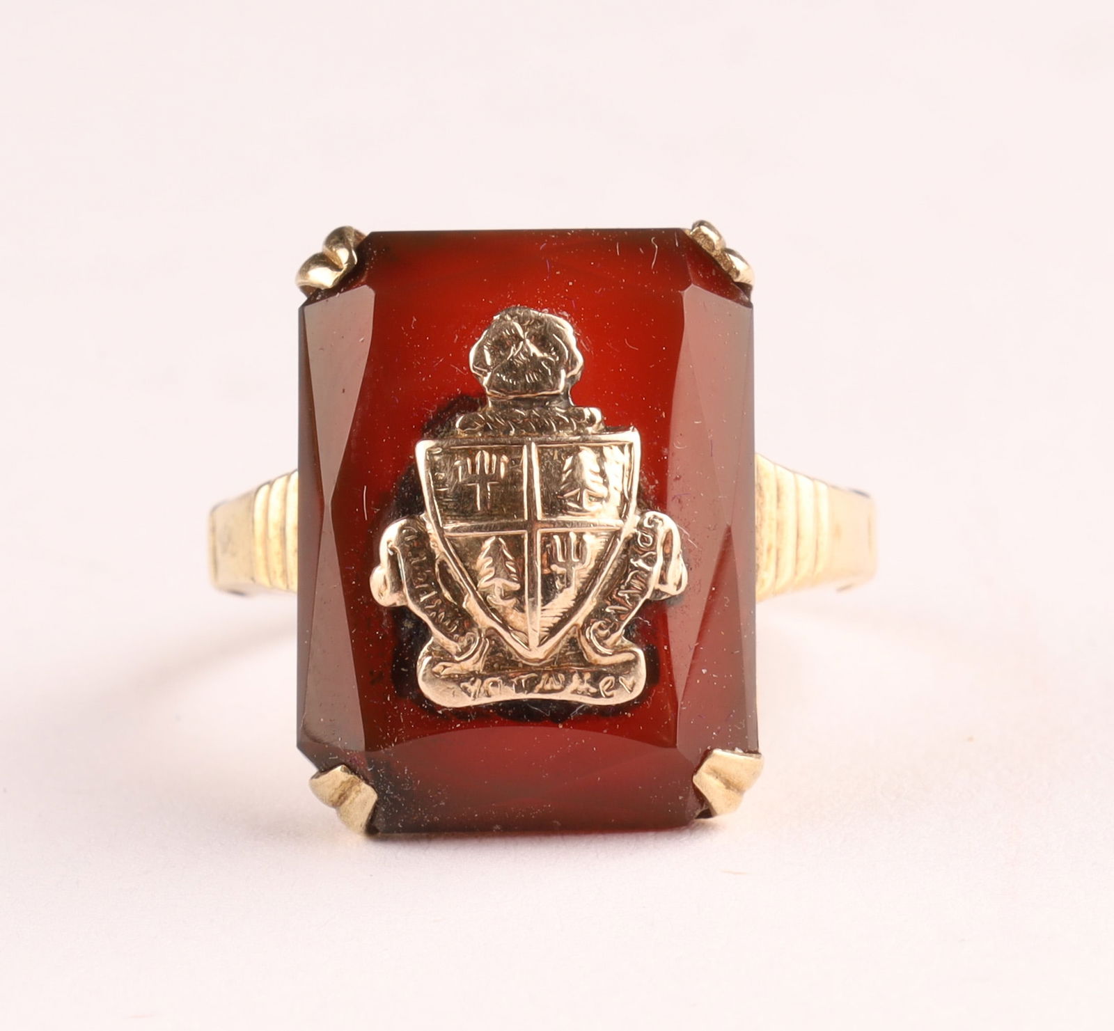 Antique Yellow Gold Signet Ring with Carnelian Intaglio (1 of 5)