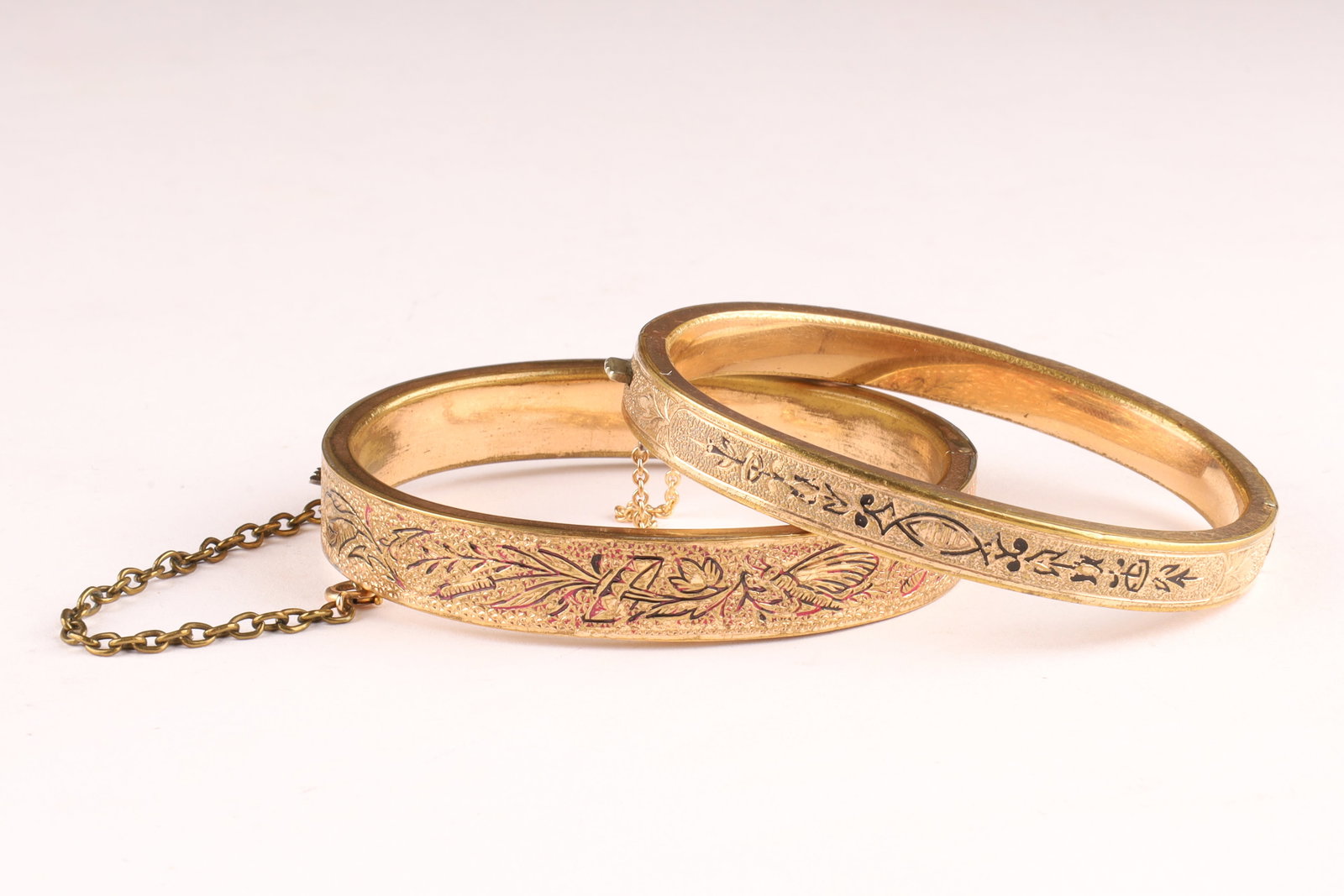 Lot of Victorian Gold Plated Bangle Bracelets (1 of 6)