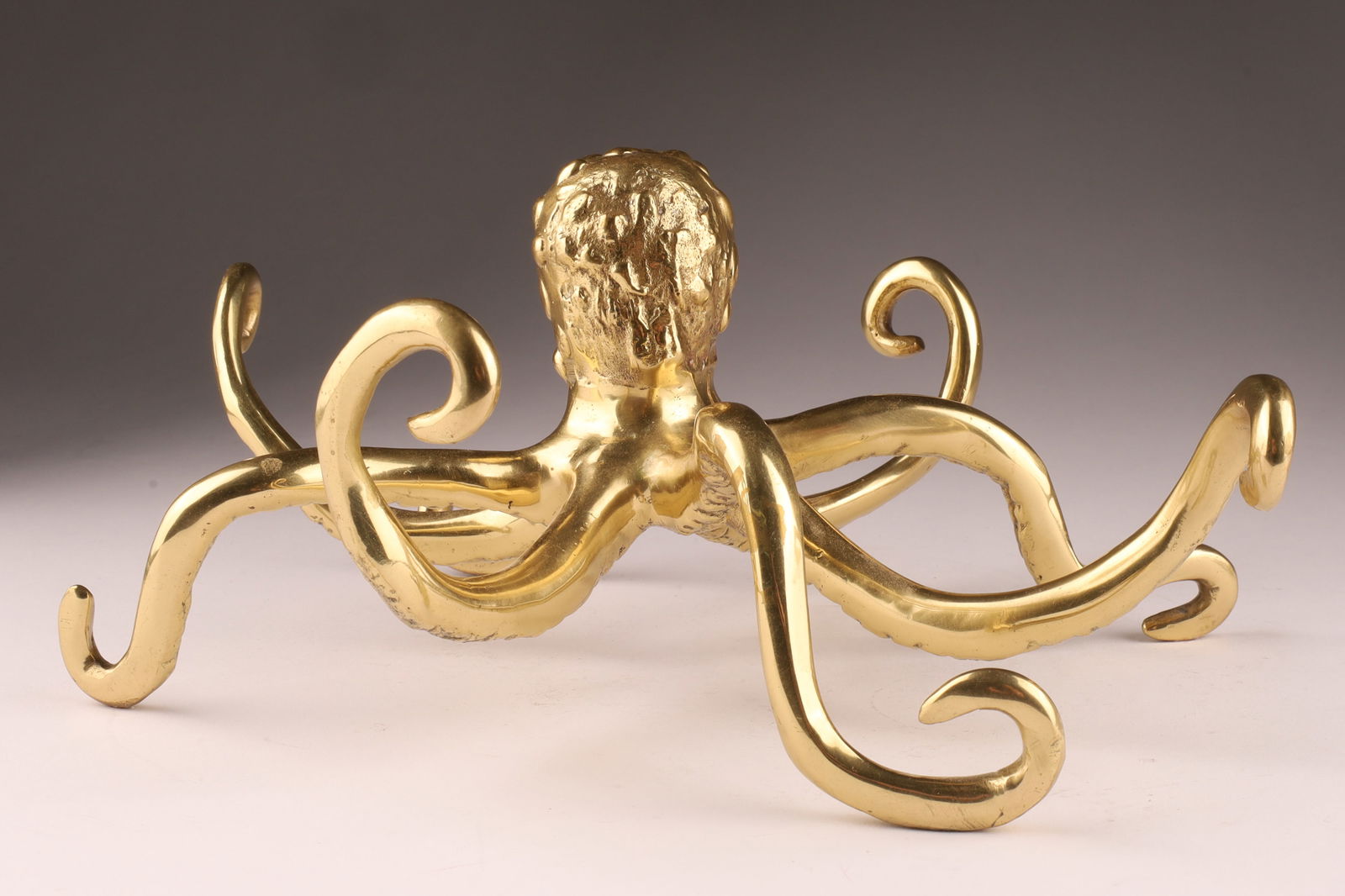 Modernist Brass Octopus Statue (1 of 6)