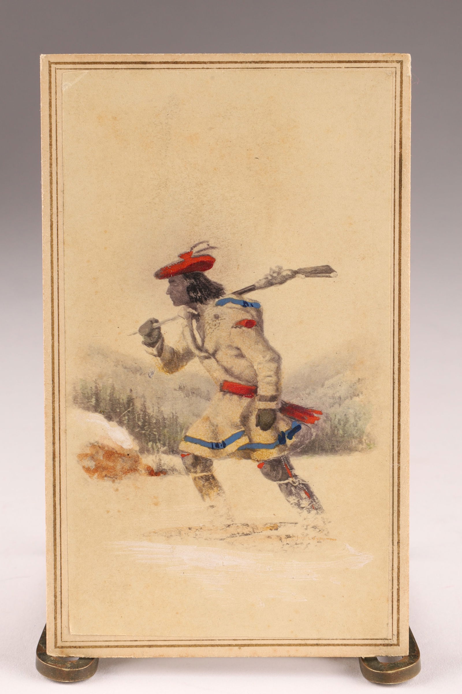 Ellisson & Co. in Quebec Hand Tinted Photograph the Indian Trapper, Krieghoff (1 of 6)