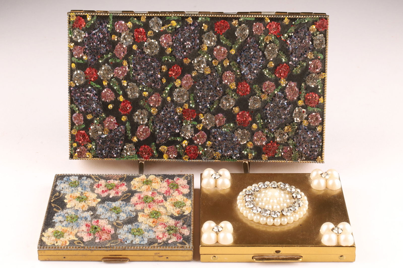 Lot of 3 Vintage Powder Compacts with Mirrors (1 of 5)