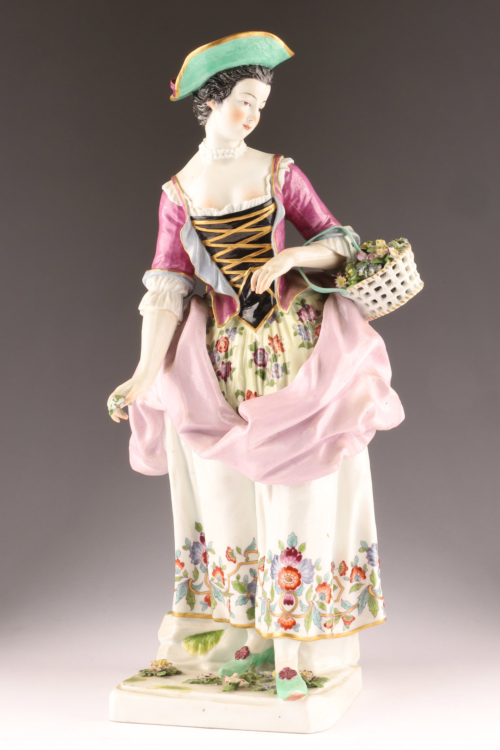 Large Meissen Porcelain Figurine Female Gardener Flower Collector (1 of 13)