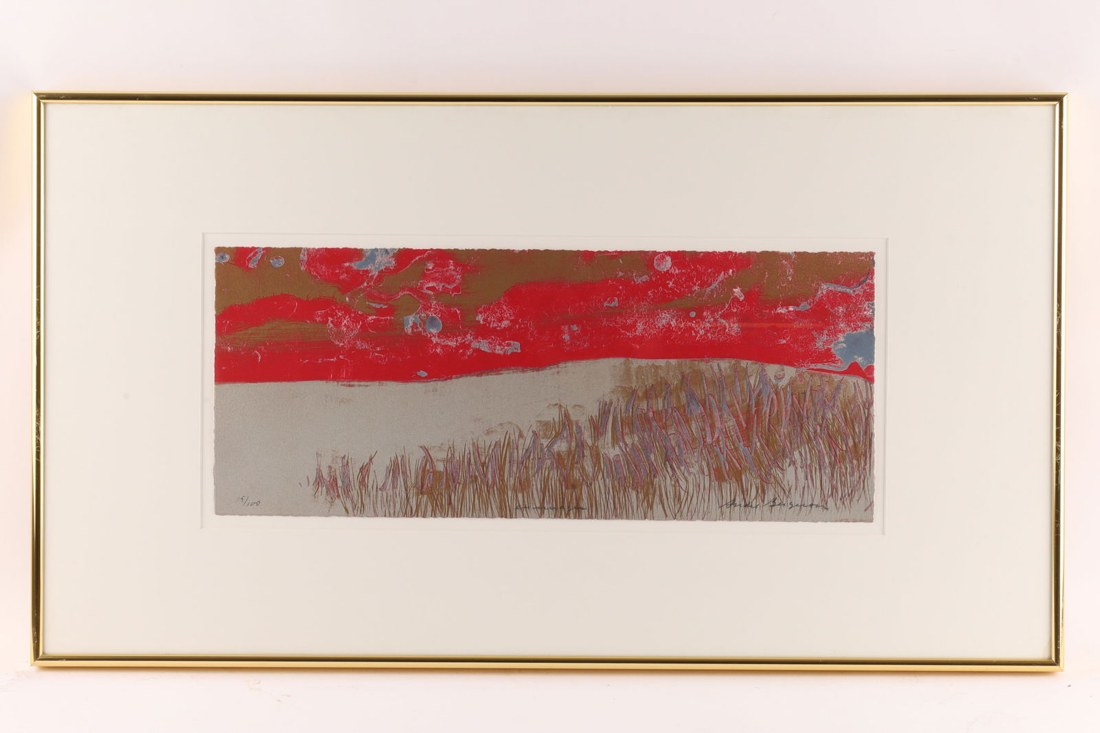 Andre Bergeron (Canadian, b. 1937) Lithograph on Heavy Rag Paper, En Nuages (1 of 7)