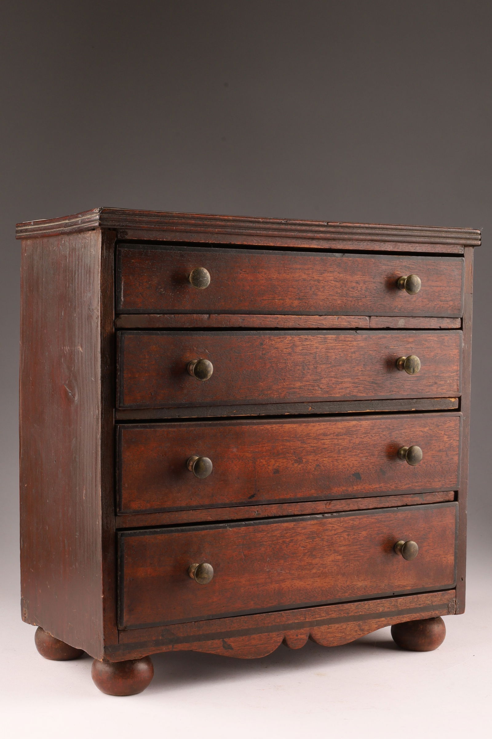 Antique Miniature Apprentice Piece Mahogany Chest Of Drawers P.E.I. circa 1840 (1 of 8)