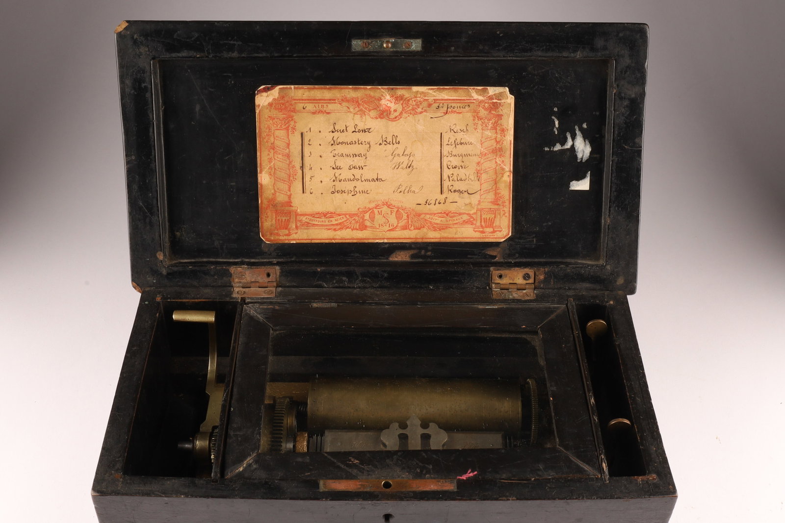 Paillard Vaucher Fils (P.V.F.) Swiss Cylinder Music Box in Japonesque Case, Late 19th c. (1 of 10)