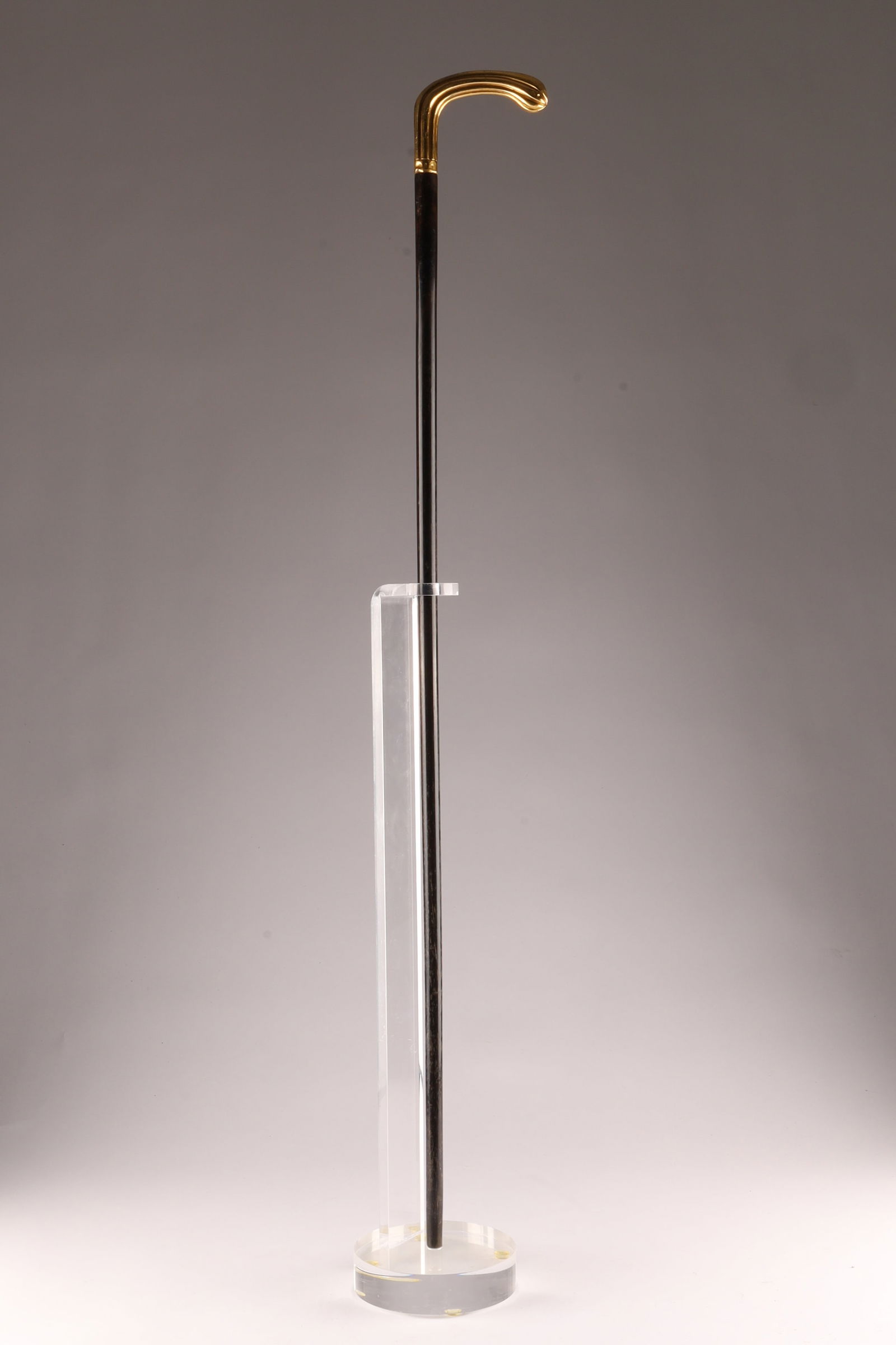 Antique Walking Cane with Gold Filled Handle, Hallmarked, Decorative Wood Shaft (1 of 7)