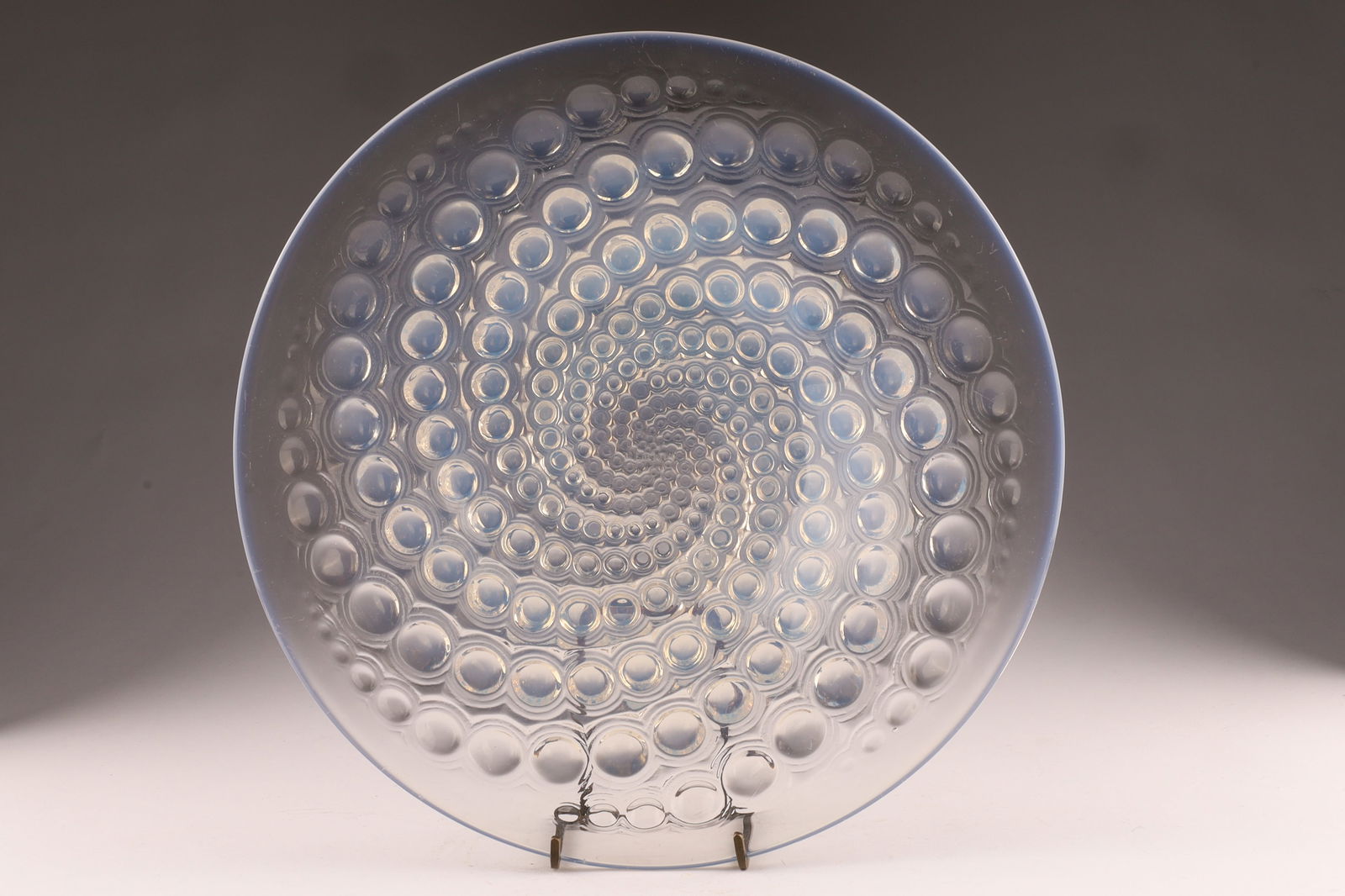 Lalique France Opalescent Glass Volutes Swirling Bubbles Plate (1 of 8)