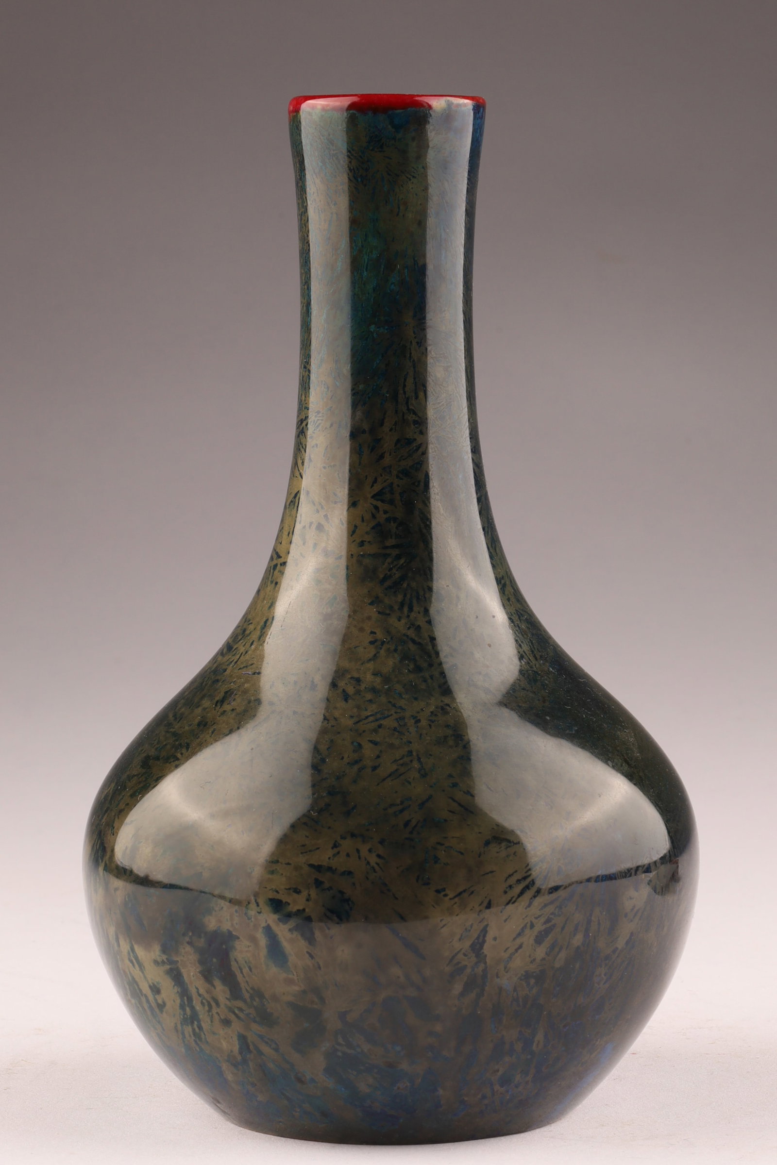 Bernard Moore (British, 1850-1935) Glazed Stoneware Vase with Flambe Interior (1 of 6)