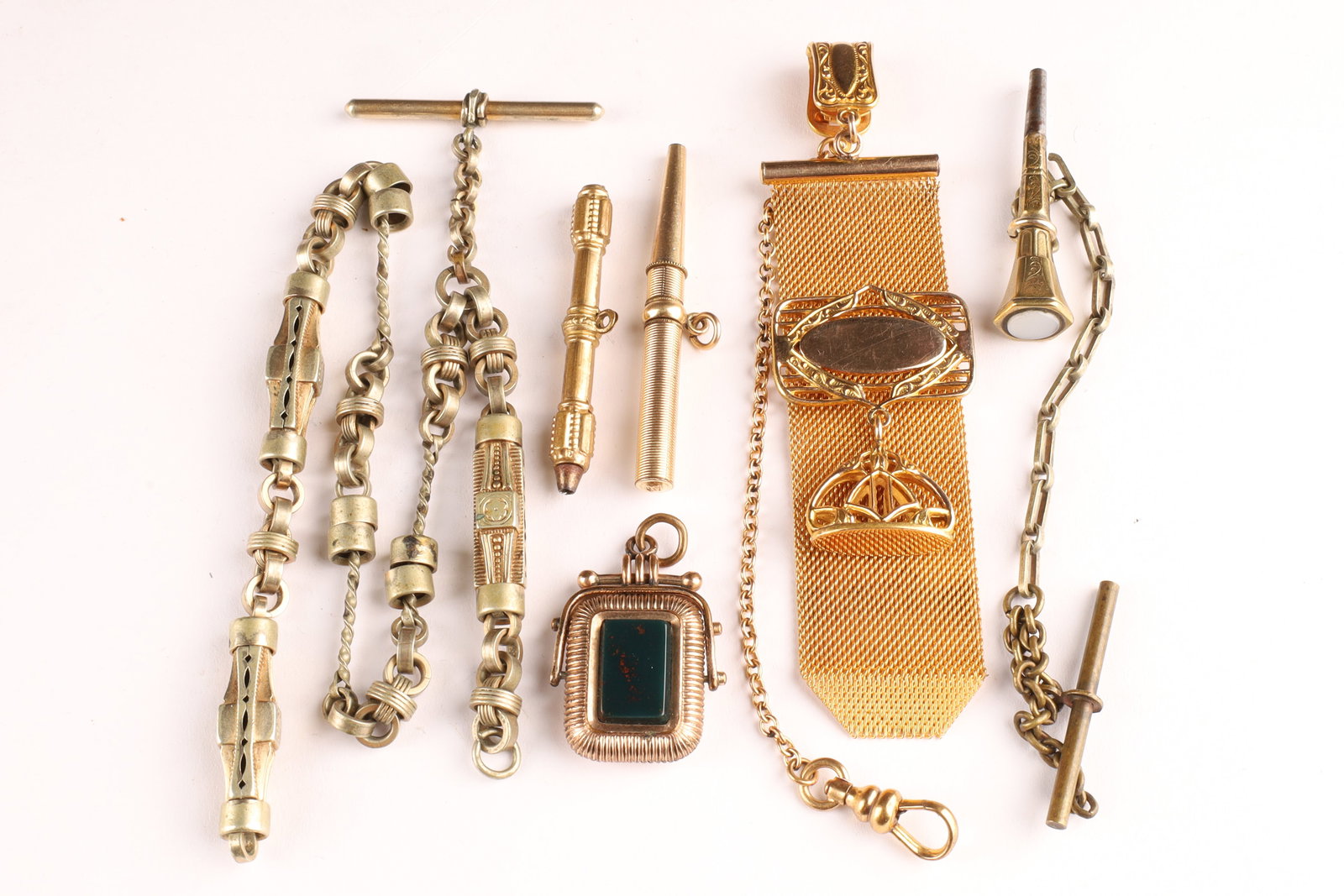Collection of Antique Victorian Watch Fobs, Winders (1 of 5)