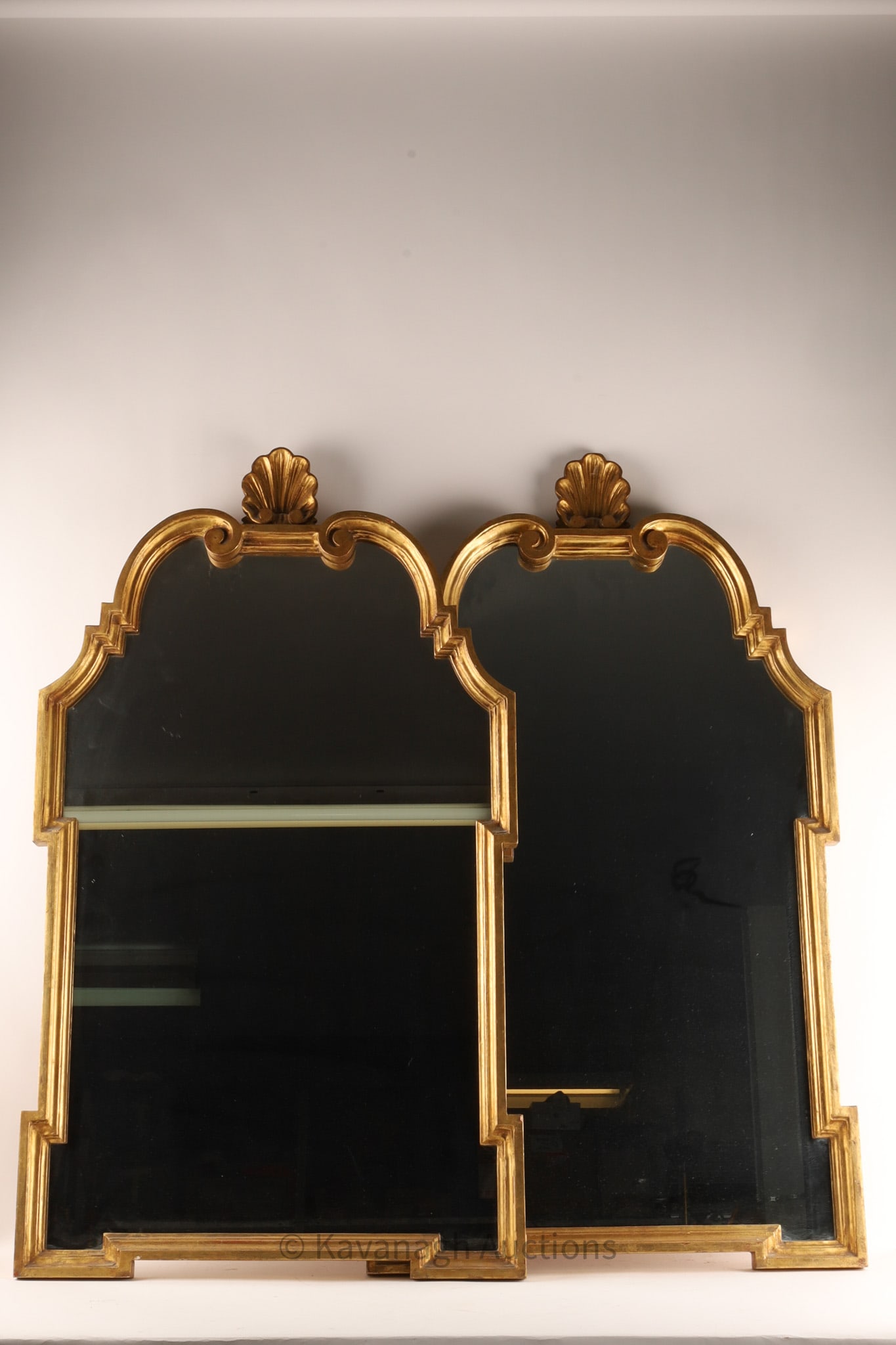 Pair of Hollywood Regency Style Gilt Mirrors (1 of 4)