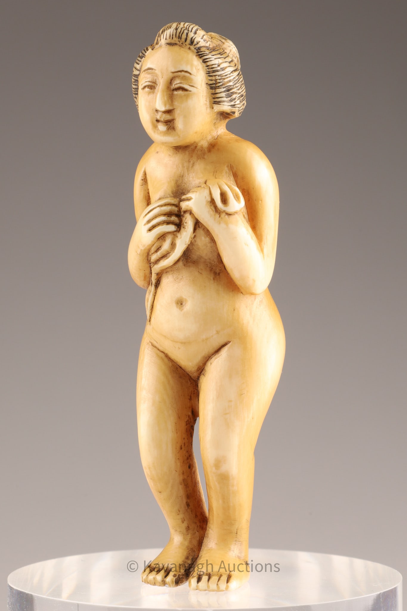 Antique Japanese Carved Netsuke Of A Nude Woman (1 of 8)