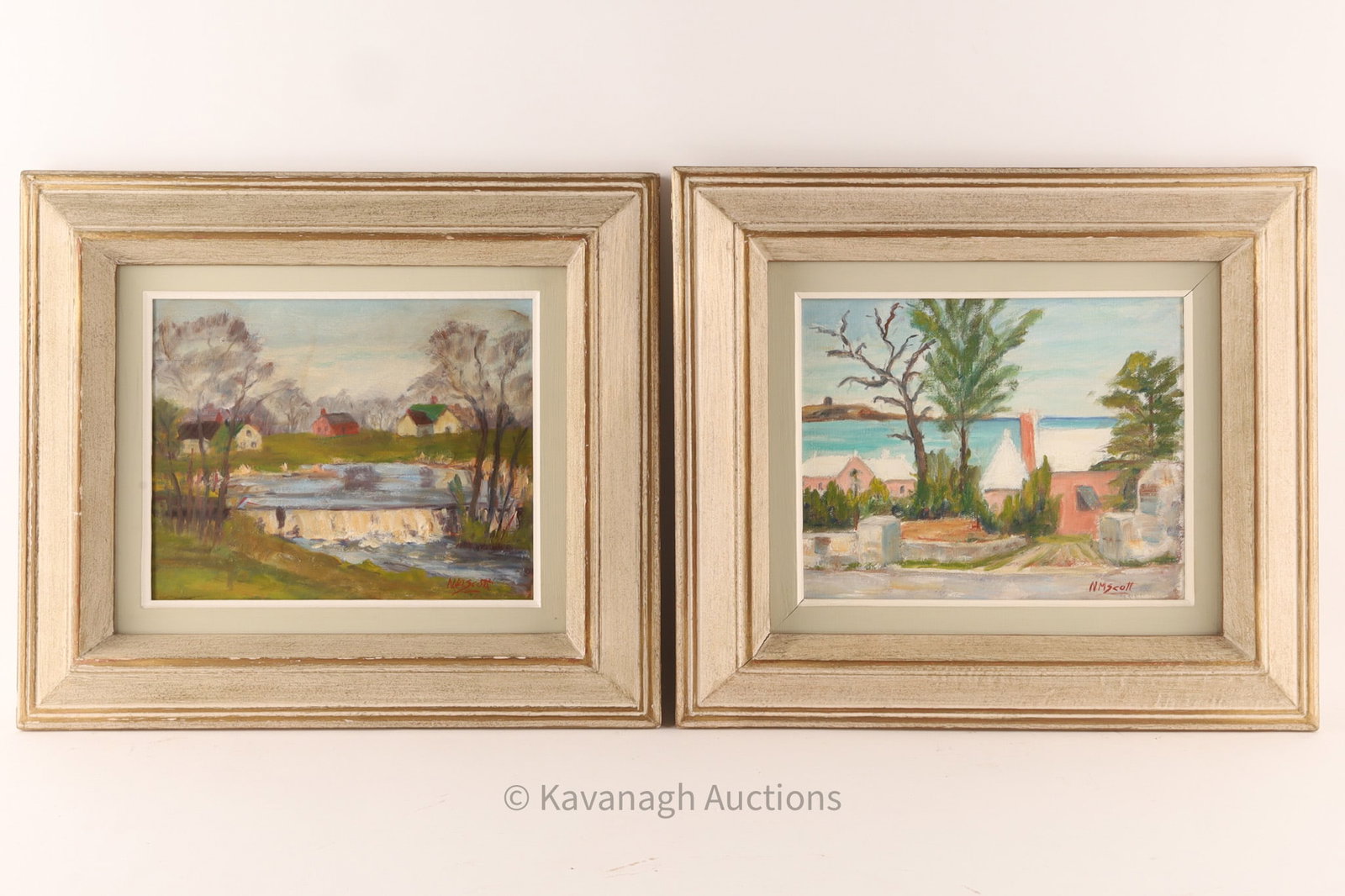 N.M. Scott (20th Century) Pair of Canadian School Landscape Paintings (1 of 6)