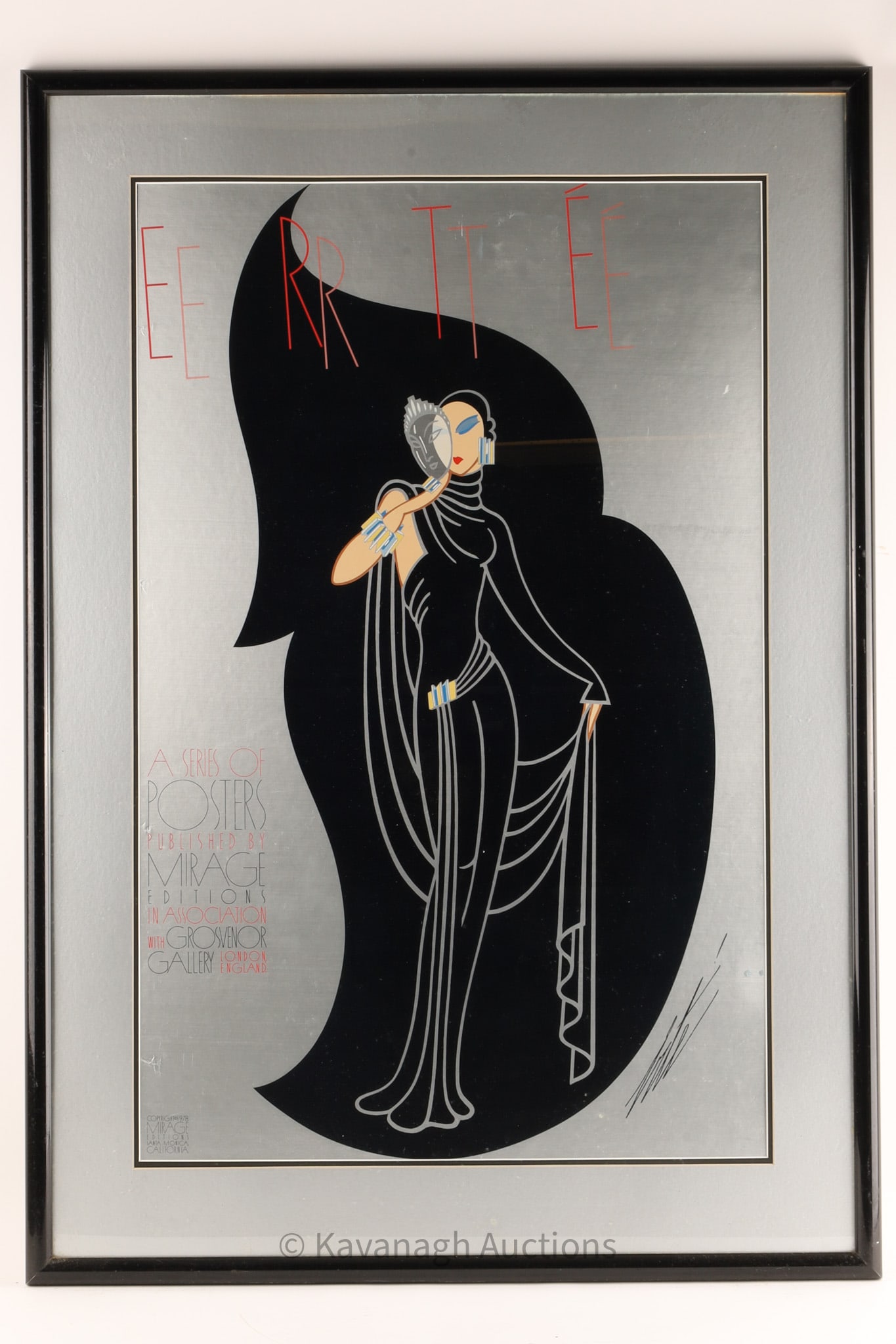 Erte (Romain de Tirtoff, 1892-1990) Mirage Art Deco Serigraph Poster, c.1980 (1 of 5)