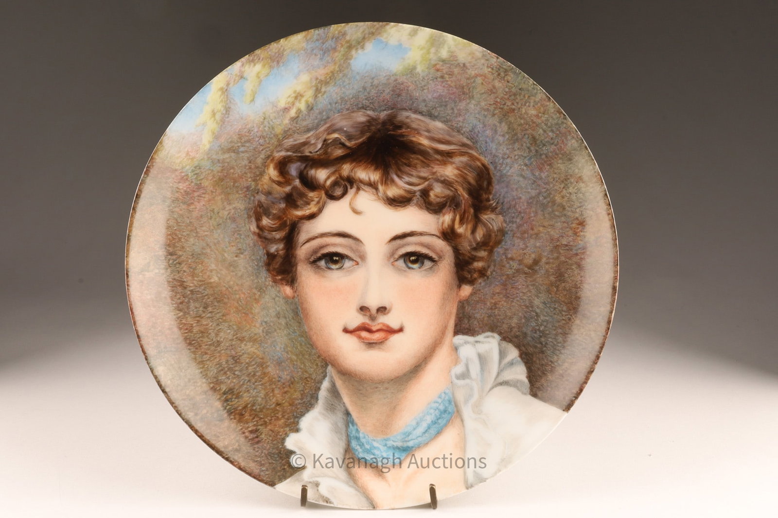 Antique Haviland & Co. Limoges Hand-Painted Portrait Plate, Victorian Lady (1 of 7)
