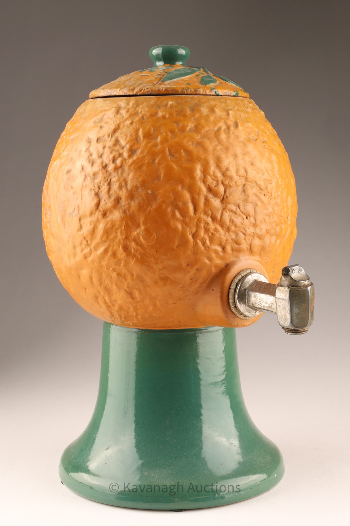 Antique General Store Cast Iron Syrup Dispenser, Cordley Lever, Figural Orange Form (1 of 7)