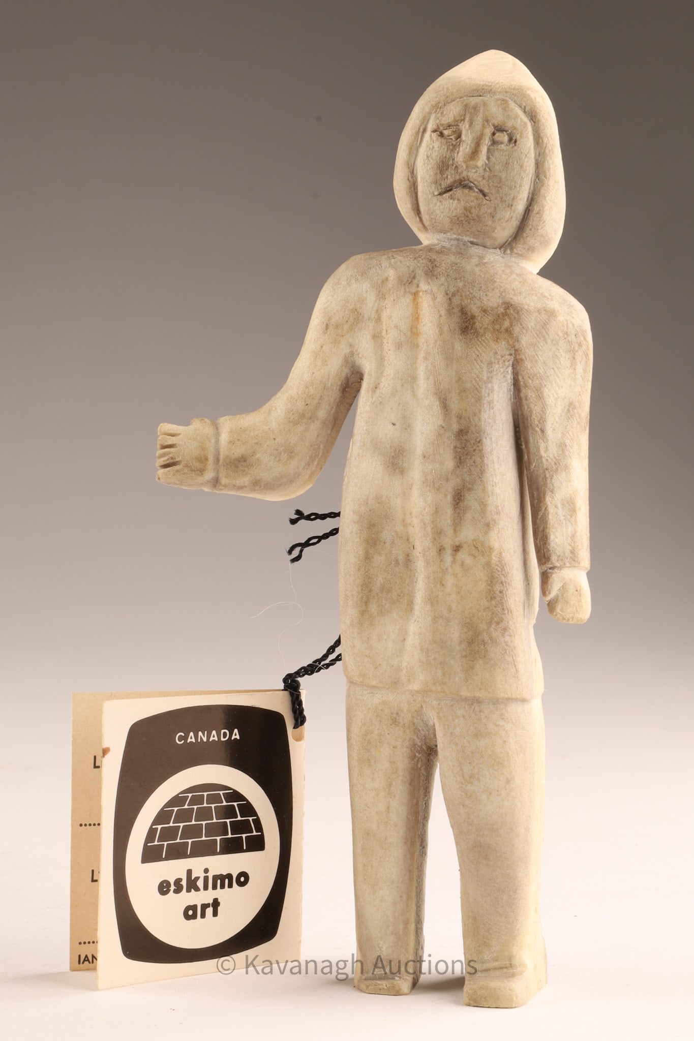 Iootna Inuit Carved Antler Figure, Eskimo Point (Arviat), Disc No. 25911-4 (1 of 9)