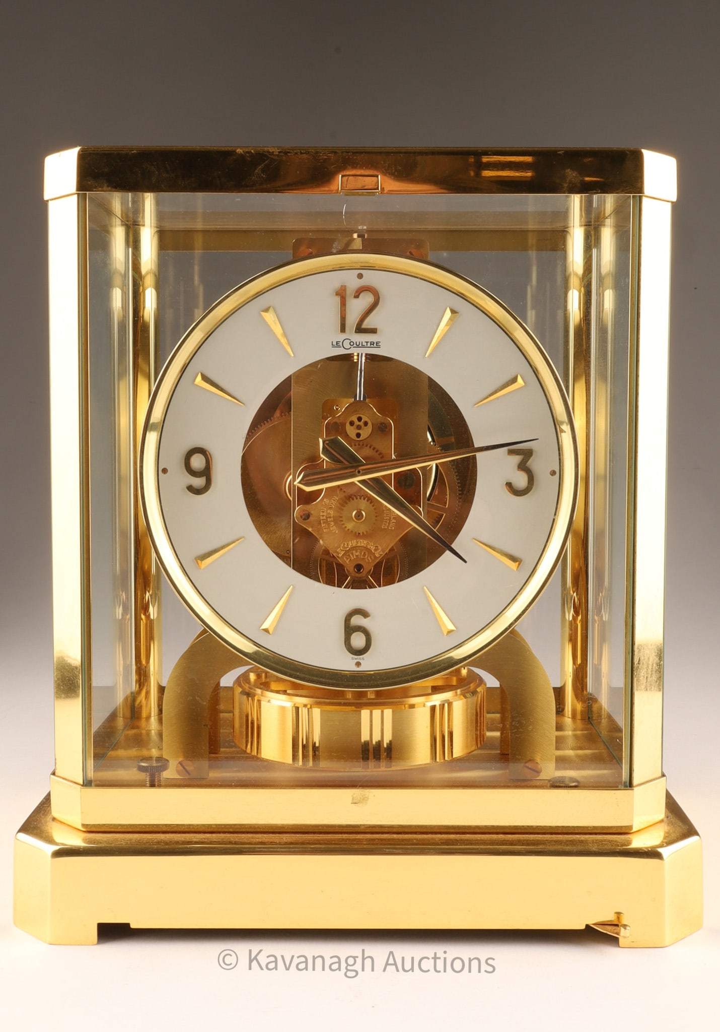 Jaeger-LeCoultre Atmos Clock, Gilt Brass and Glass Case, Switzerland (1 of 10)